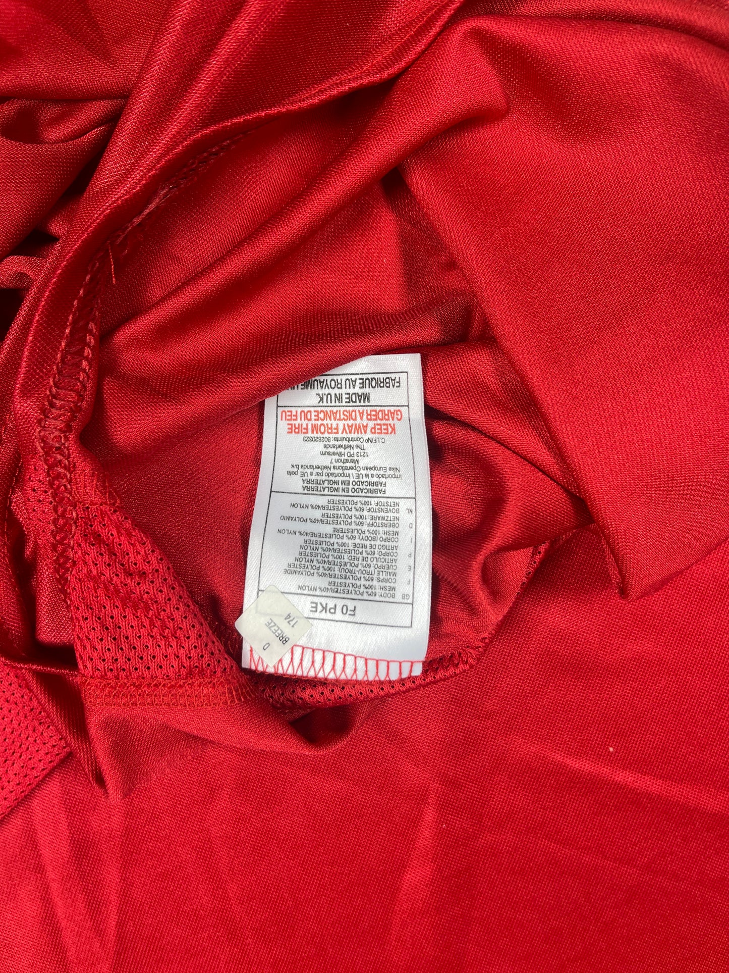 New Authentic Vintage Belgium Nike 2000 - 2001 Home Football Shirt Size L Red BNWT Deadstock NOS