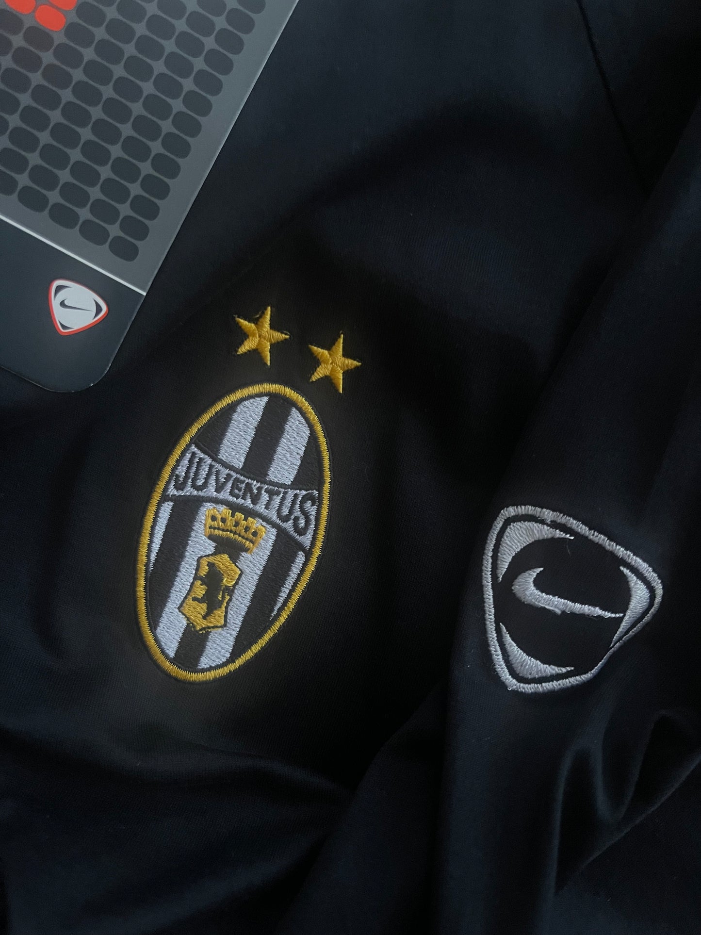 New Juventus Torino Nike Total 2003 - 2004 Polo Shirt Long Sleeve Black 100% Cotton Y2K BNWT NOS DeadStock