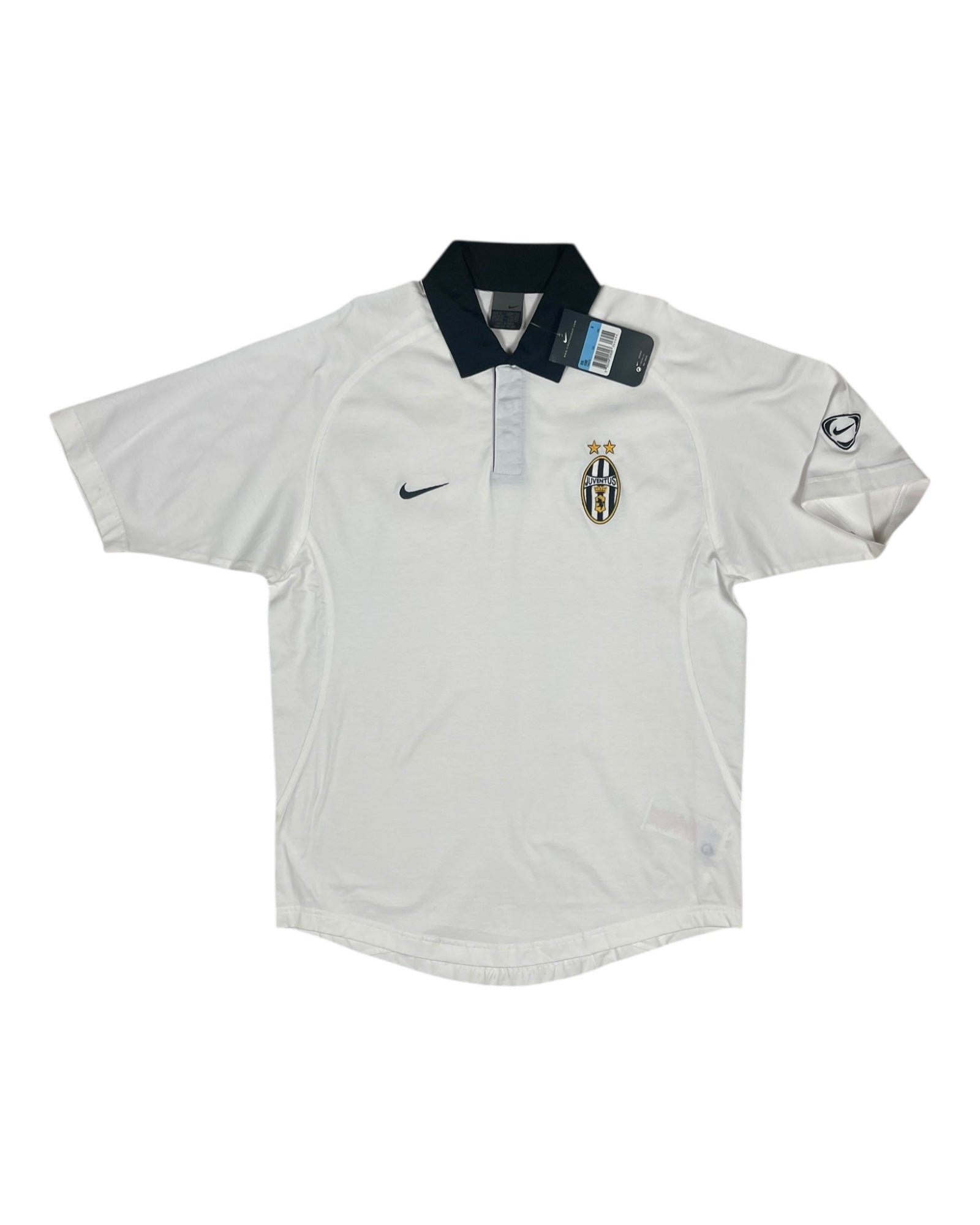 New Juventus Torino Nike Total 2003 - 2004 Polo Shirt White 100% Cotton Y2K BNWT NOS DeadStock