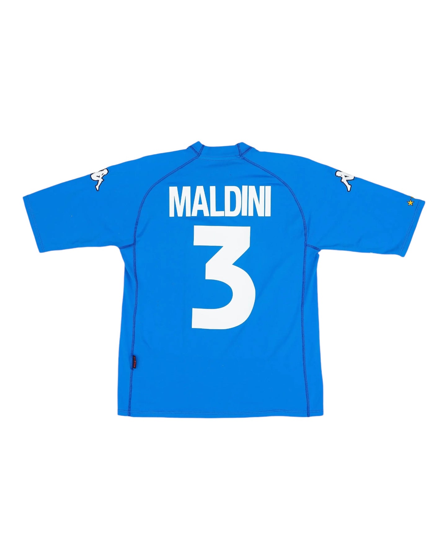 ⚽️Paolo Maldini Italy Italia 2000 - 2001 No 3 Kappa Gara Kombat Home Football Shirt Size XL Made in Italy Blue