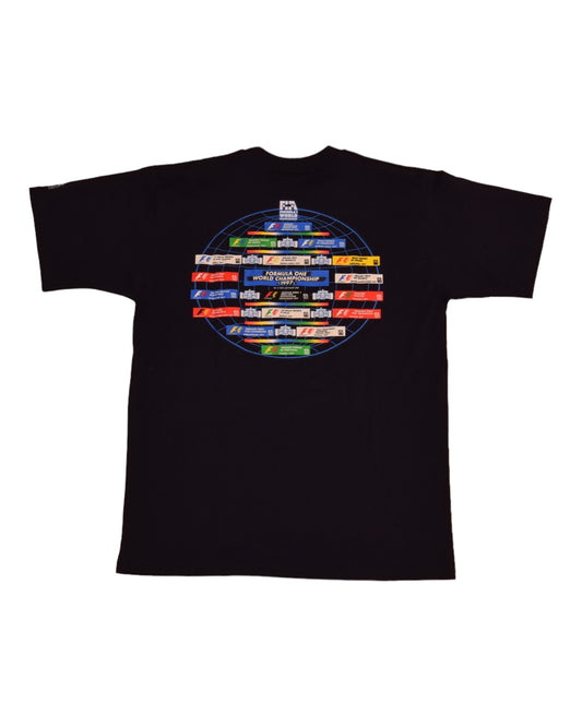 FIA Formula 1 One 1997 World Championship T-Shirt Giss Made in Australia Size M Blue Goodsports Cotton