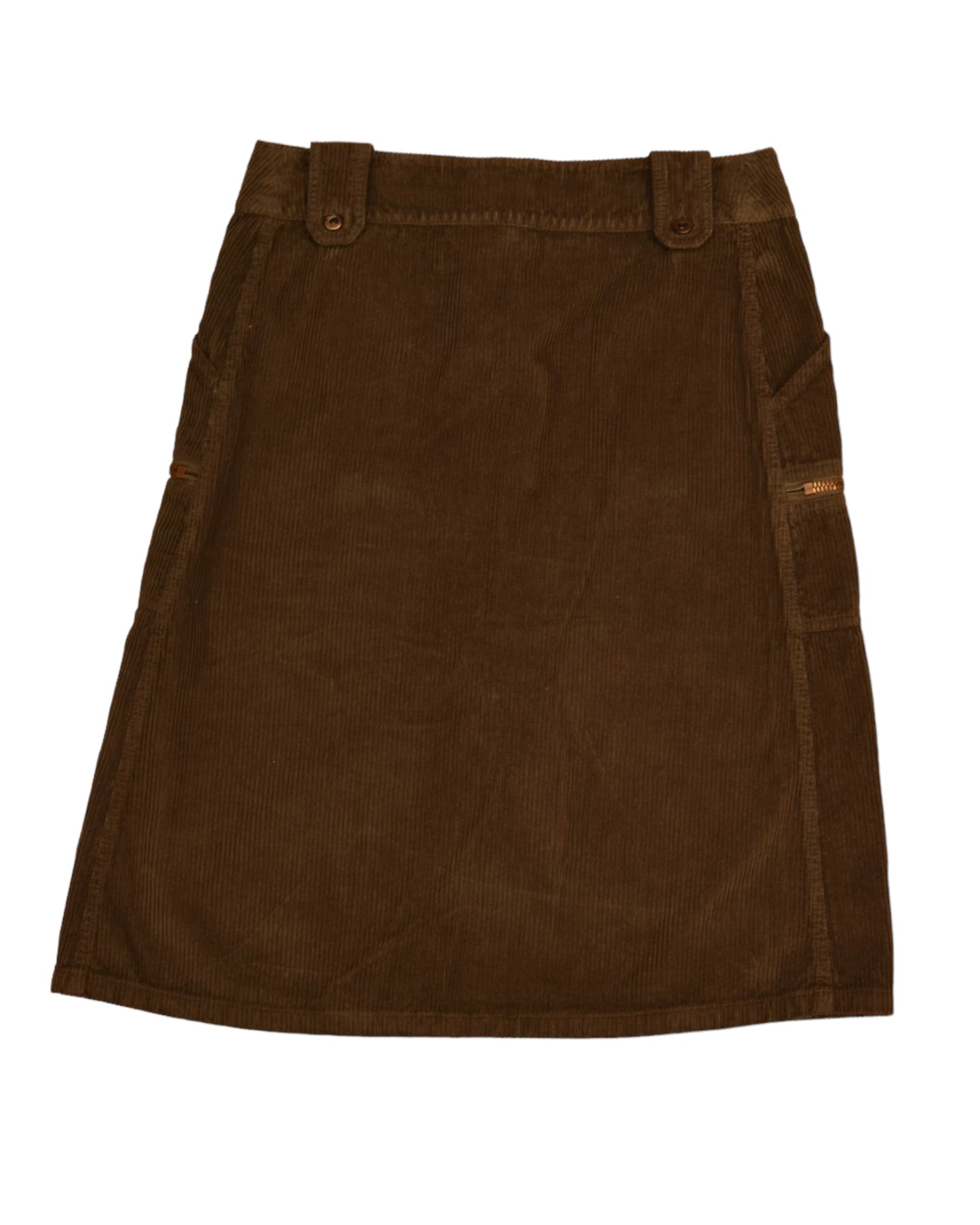 Vintage D&G Dolce & Gabbana Skirt Corduroy Grey - Khaki Size S