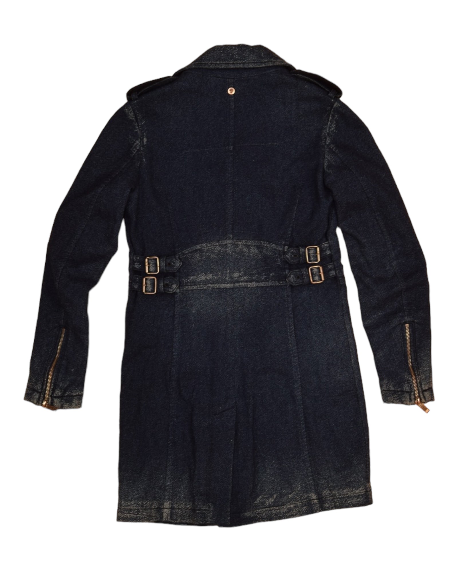 Y2K Diesel Denim Trench Coat Size XXS-XS Made in Italy
