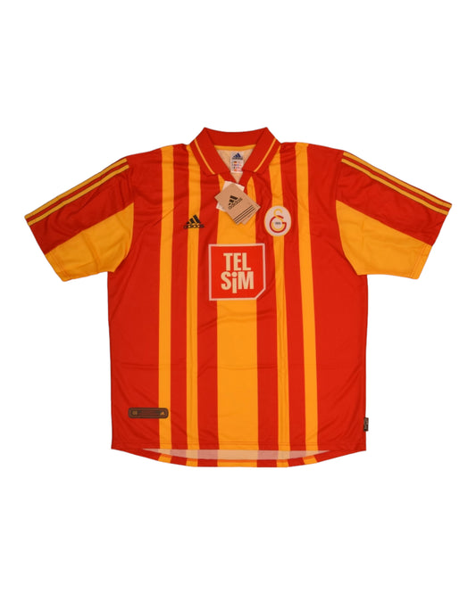 Authentic BNWT Galatasaray Istanbul Adidas 2000 - 2001 Home Football Shirt Size XXL Red Yellow Tel Sim Deadstock