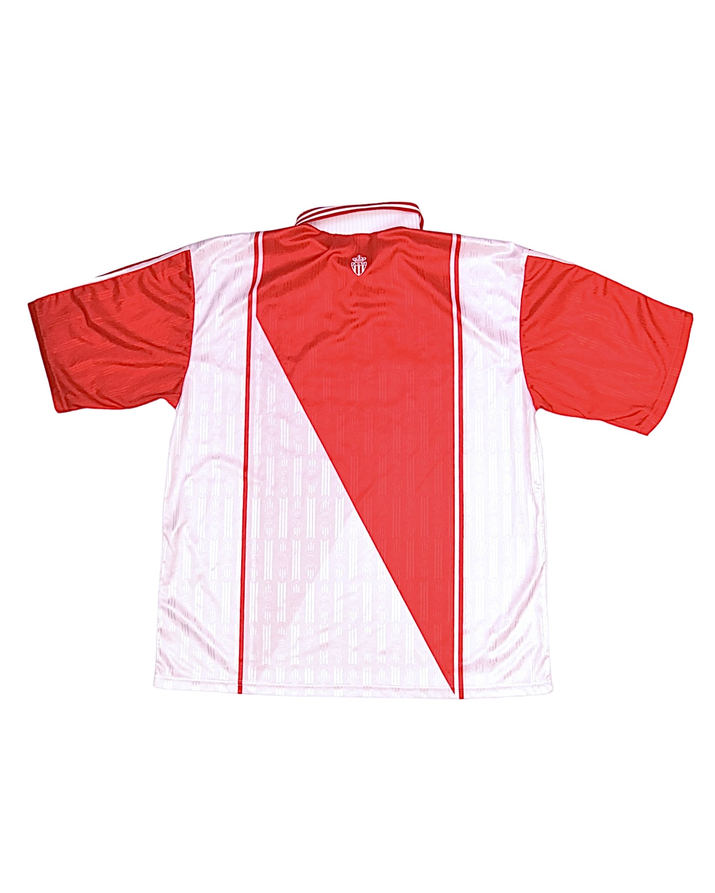 Vintage AS Monaco Adidas 1996 1997 1998 Home Football Shirt Red White Made in England Continental Edison