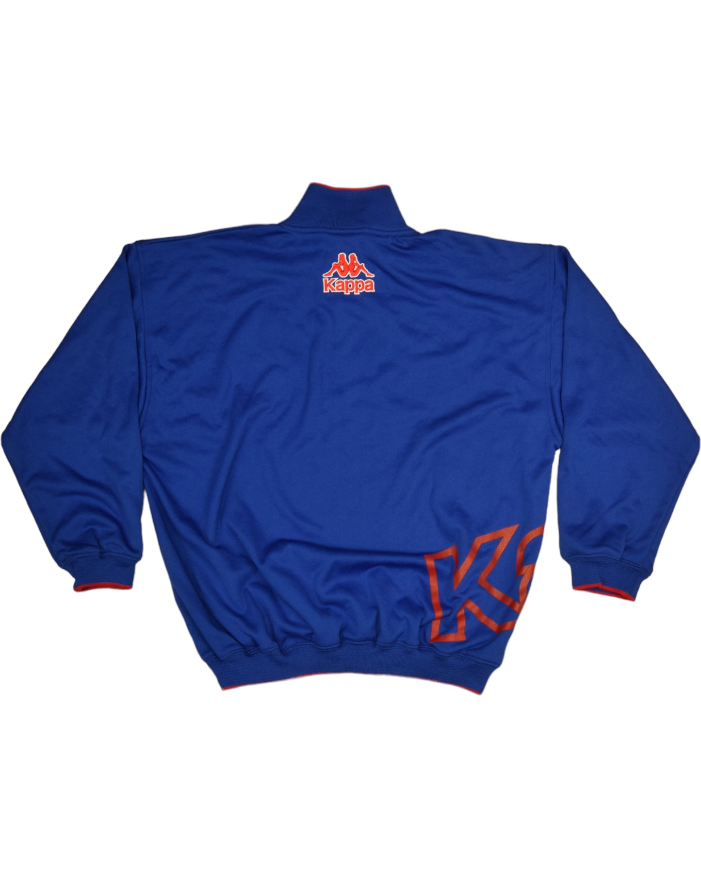 Vintage 90's NWT Barcelona FCB Barça Kappa 1992 - 1995 Sweatshirt 1/4 Zip Blue BNWT Deadstock Size L Made EEC
