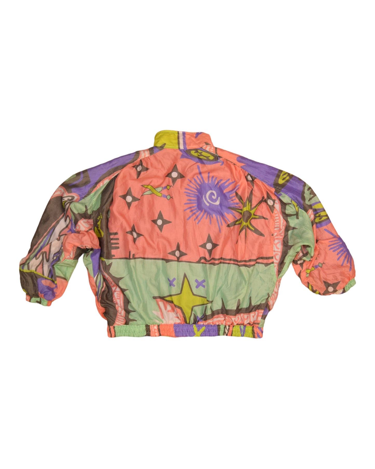 Vintage 80's 90's Adidas Boxy Jacket / Shell Abstract Colorfull Pattern Size M-L