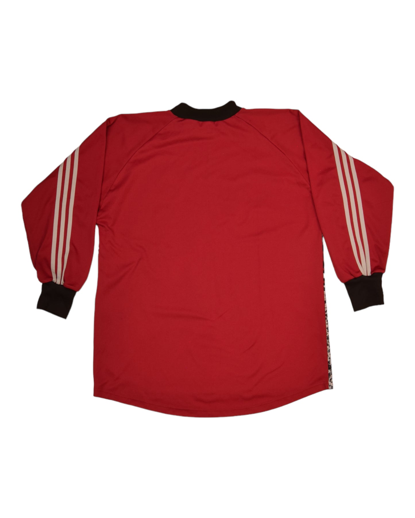 90's Adidas Etrusco Goalkeeper Football Shirt Template 1990 - 2000 Made in England Size XL Burgundy Black Grey Long Sleeve