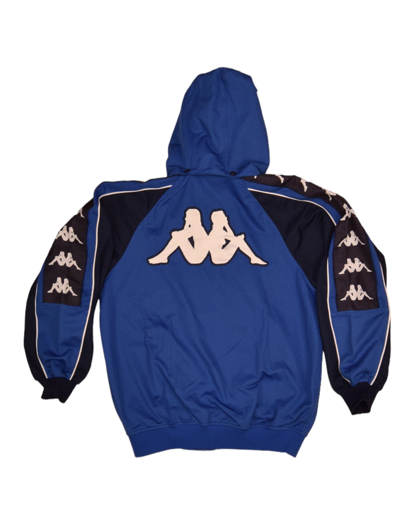 Italy Italia Kappa 1999 - 2000 Hooded Jacket Made in Italy Blue Size M