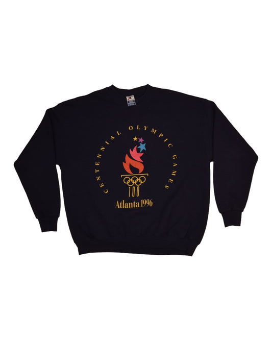 Vintage Champion Atlanta 1996 Centennial Olympic Games Sweatshirt Crewneck Size XL Navy Blue Made in USA