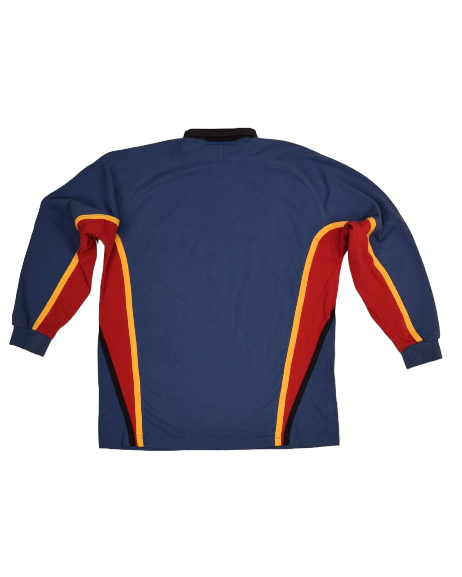Rare Vintage FC Barcelona Nike Team 1999? - 2000? Polo Rugby Shirt Size L Red Blue Yellow