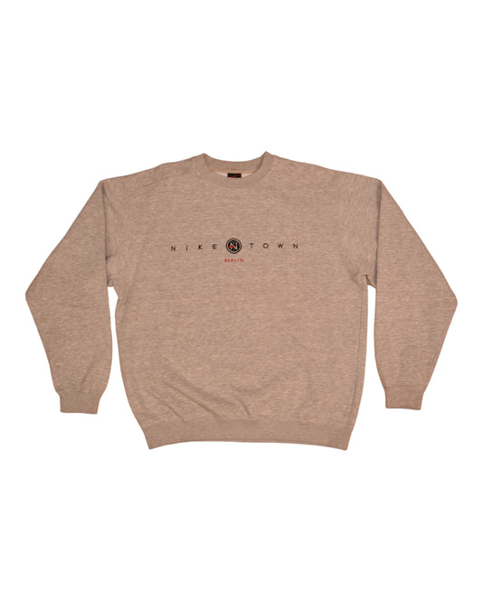 Vintage Nike Town Berlin Sweatshirt Crew Neck Embroidery Size M Grey