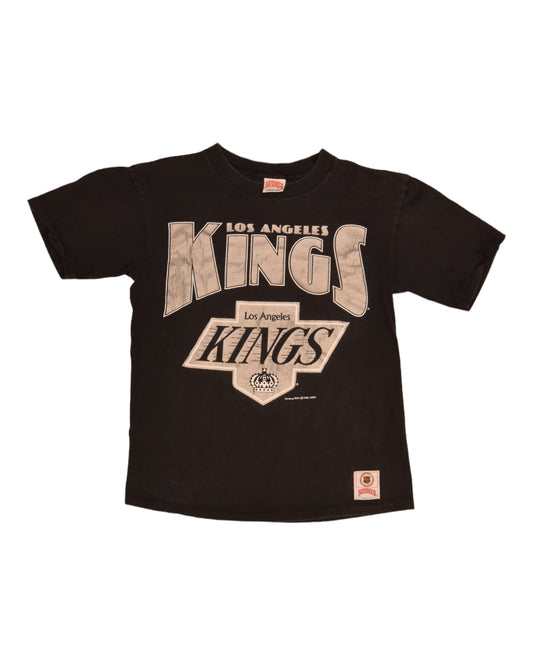 Los Angeles Kings Nutmeg Mills NHL 1990 Made in USA Size L Sigle Stitch
