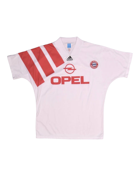 Bayern München Adidas Equipment 1992 - 1993 Away Football Shirt White Opel Size M Made in UK