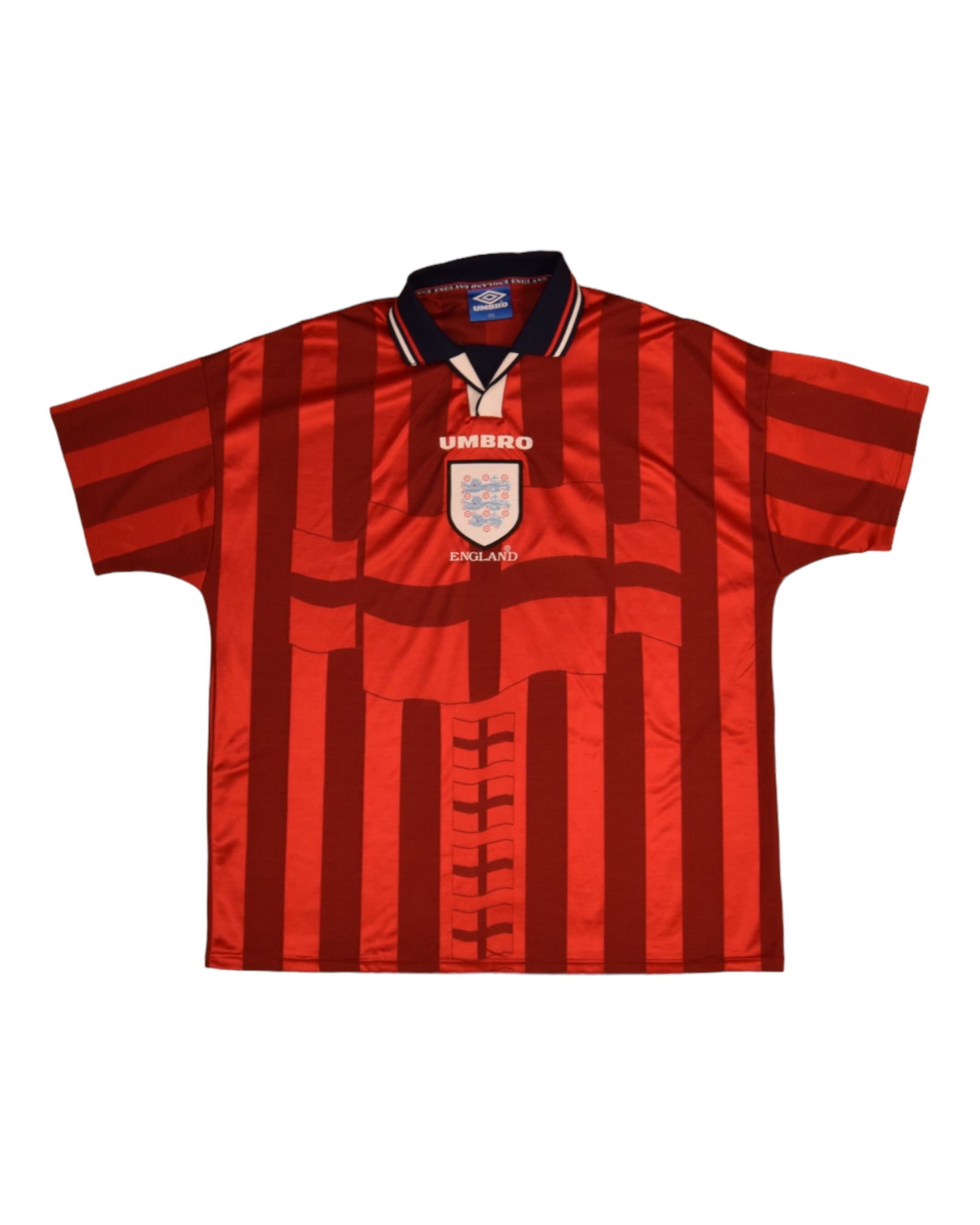 England Umbro 1998 1999 Away Football Shirt Size XXL Red