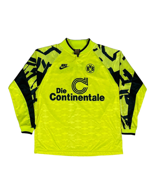 Vintage BVB Borussia Dortmund Nike Premier 1991 - 1992 Home Football Shirt Made in UK Size XL Die Continentale