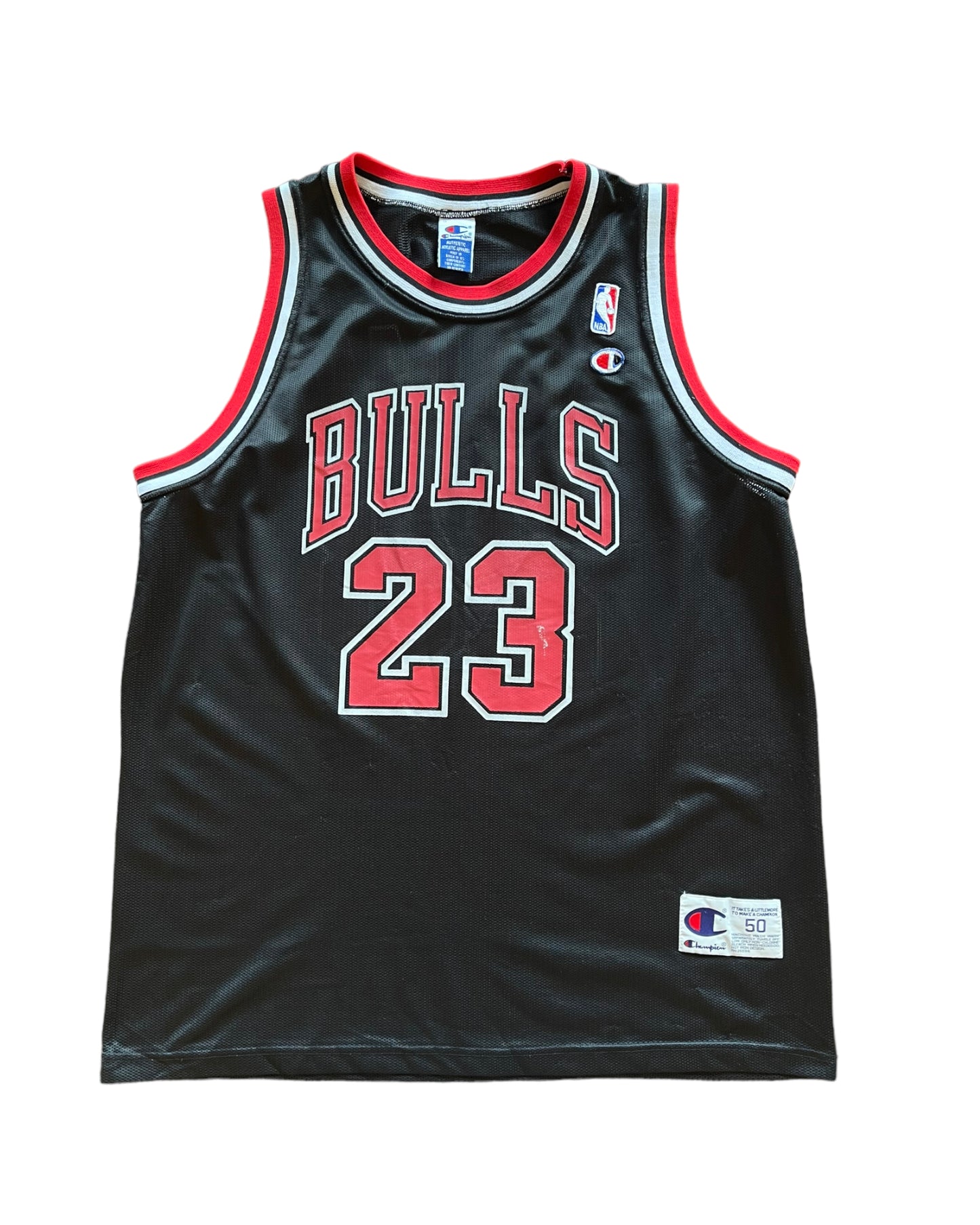Michael Jordan Chicago Bulls Champion 23 1996 - 1997 Alternate Basketball Jersey NBA Black Size 50