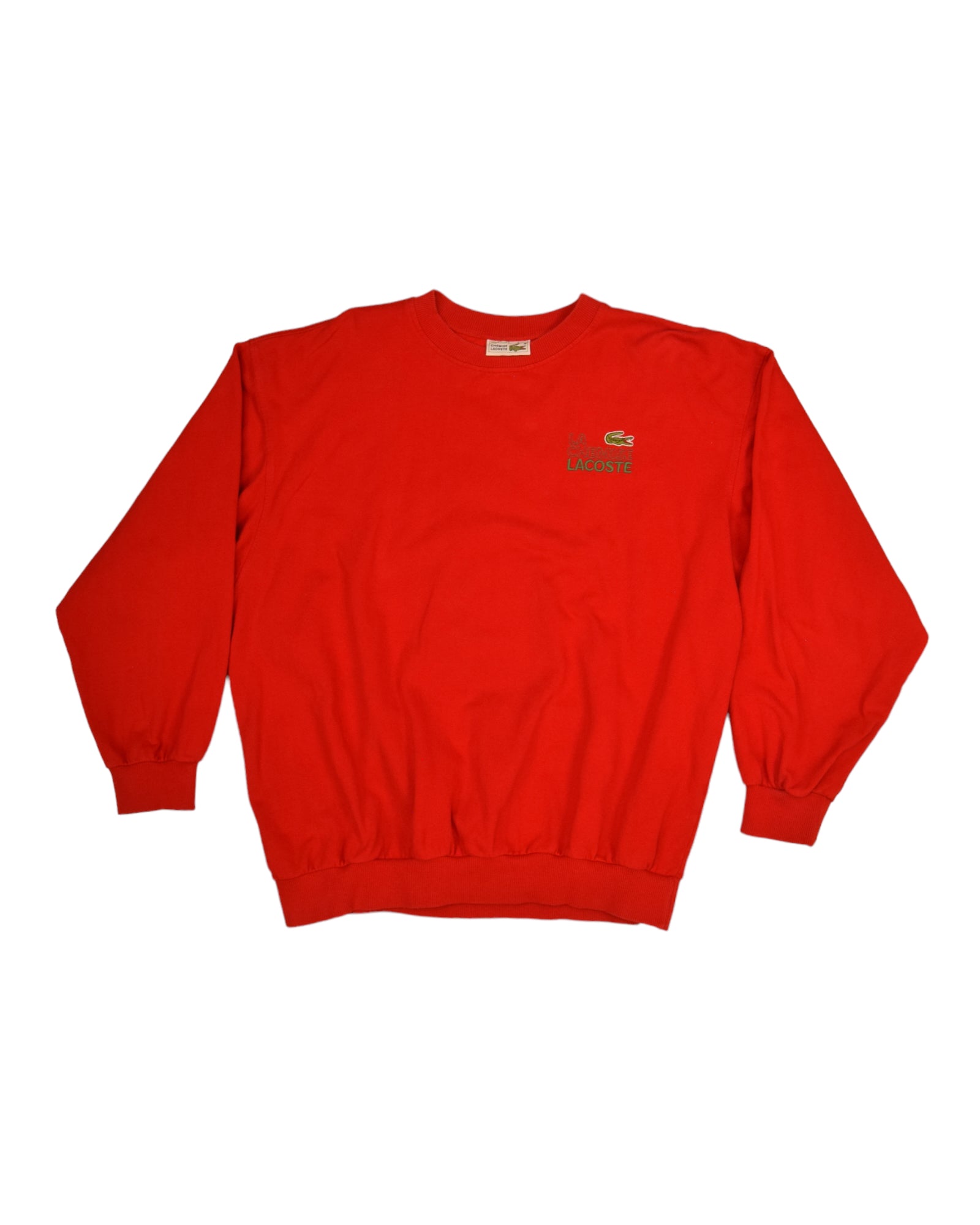 Vintage 80's Lacoste La Chemise Pique Red Made in France 100% Cotton Size XL XXL