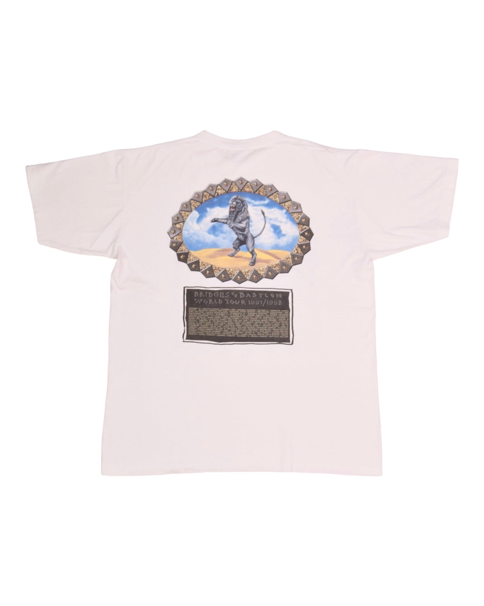 Vintage Rolling Stones Bridges To Babylon World Tour 1997 / 1998 Blue Thunder Size L White