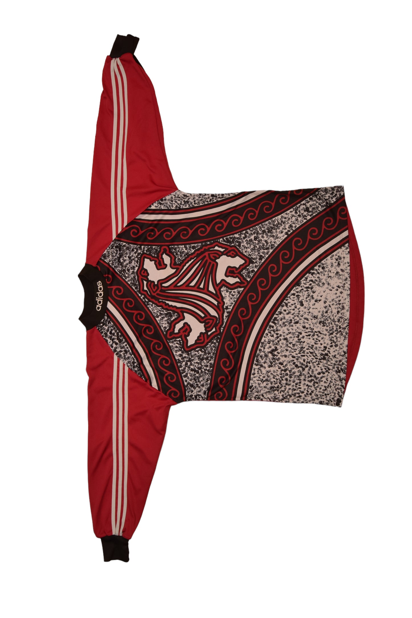 90's Adidas Etrusco Goalkeeper Football Shirt Template 1990 - 2000 Made in England Size XL Burgundy Black Grey Long Sleeve