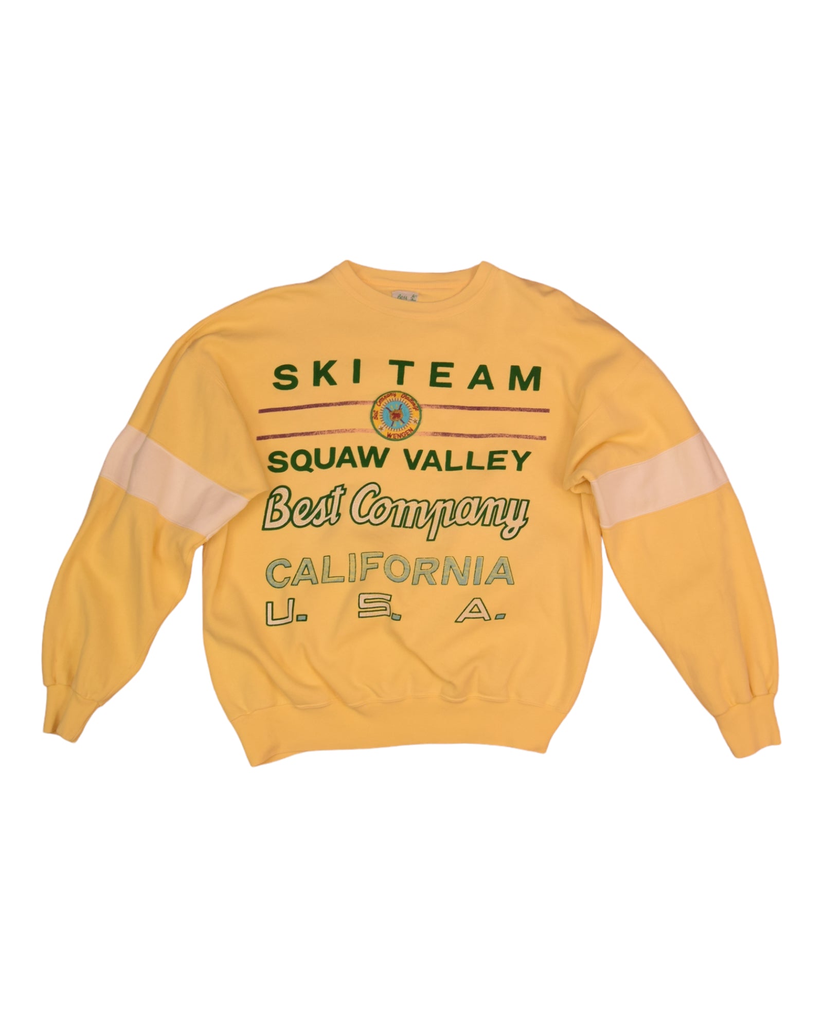 Vintage 80's Best Company Sweatshirt Crewneck Ski Team Squaw Valley California USA Made in USA Size XL