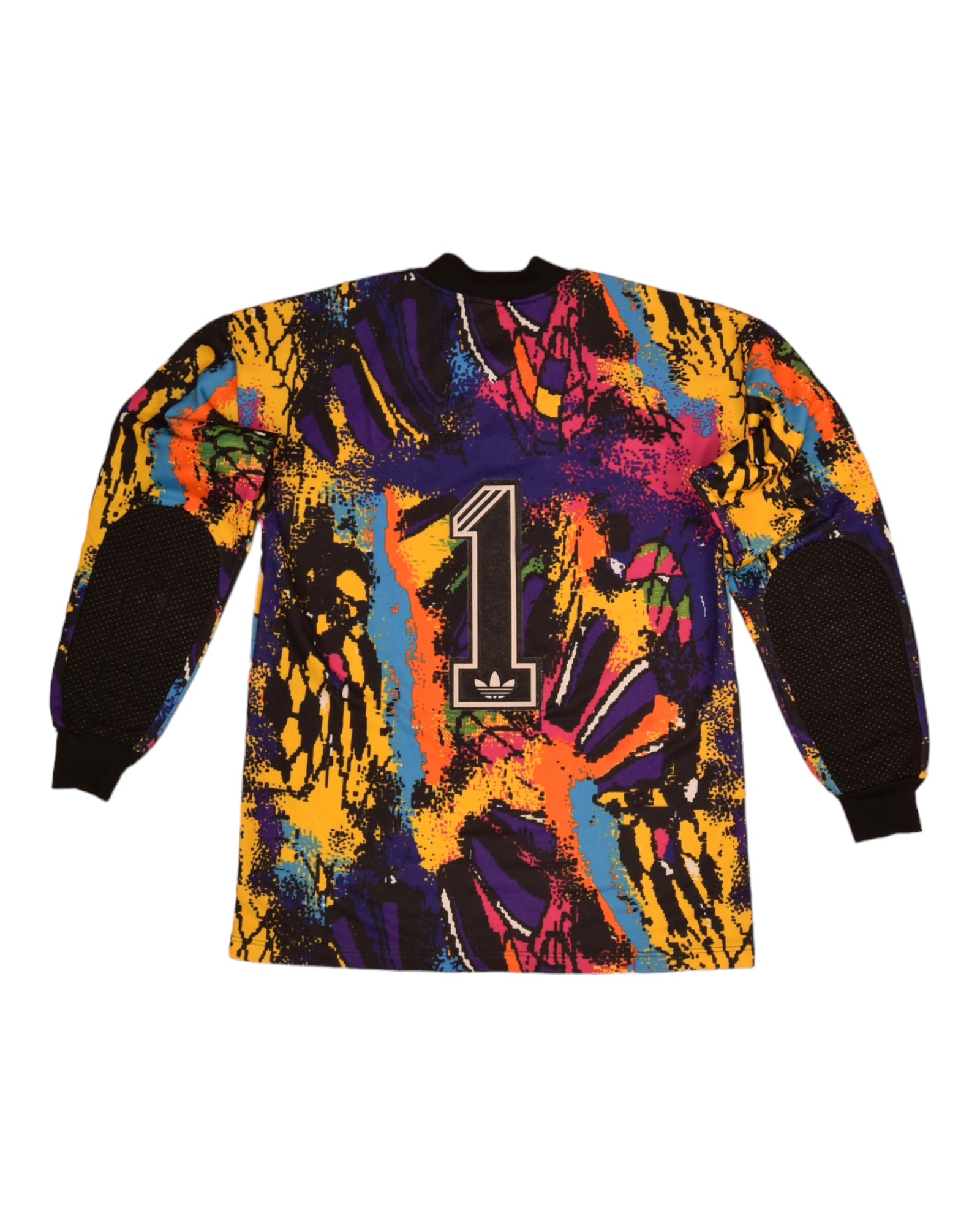 AS Monaco Adidas 1992 - 1993 Goalkeeper Football Shirt Template Size M Abstract Colorful Pattern