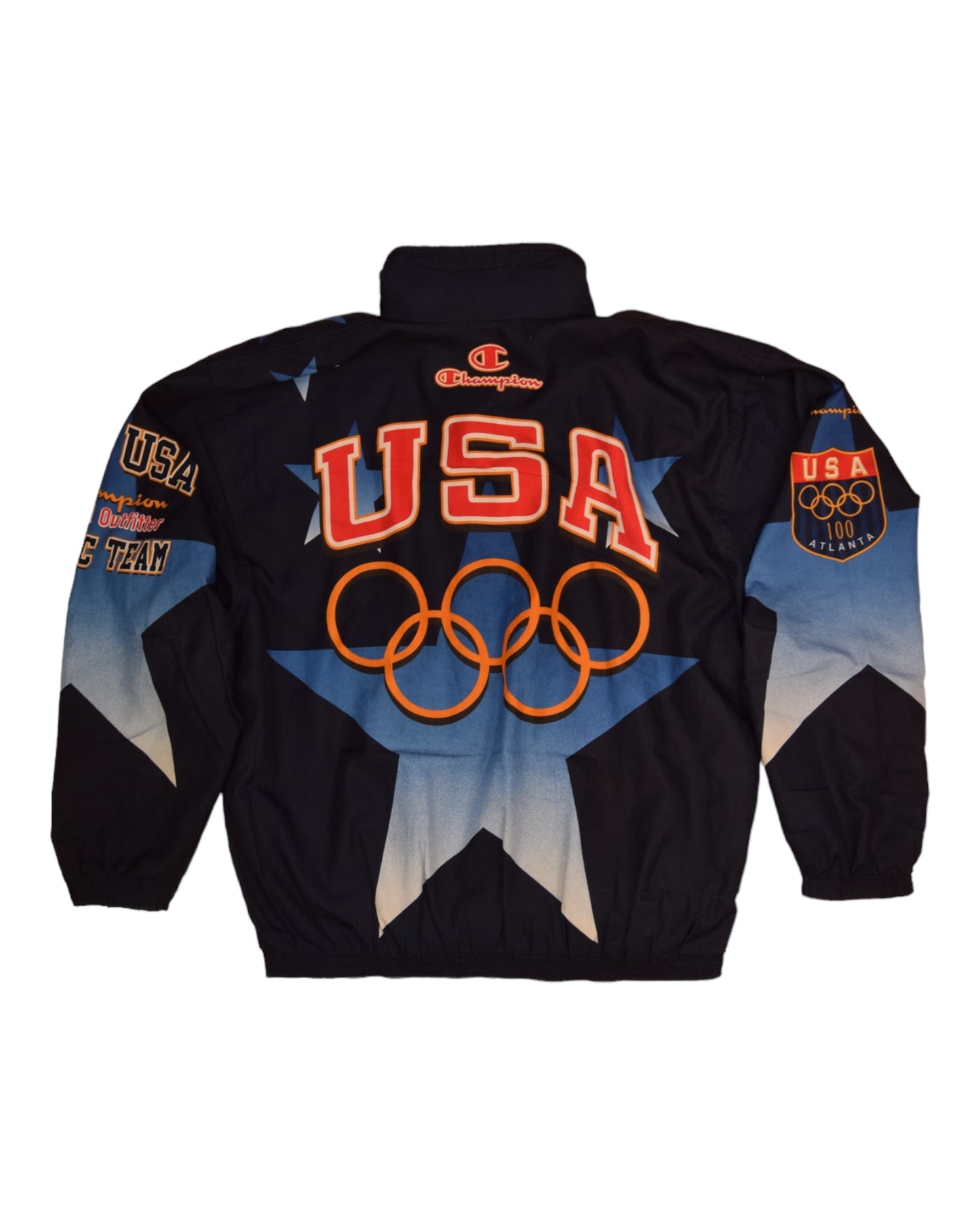 USA Atlanta 1996 Champion Jacket Official Outfitter Olympic Team Size XXL Blue