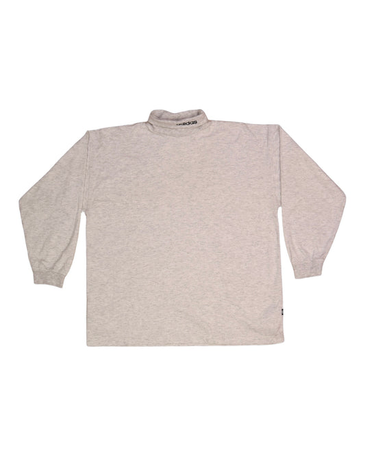 Vintage 90's Adidas Turtleneck / Roll-Neck Grey Size L 100%Cotton