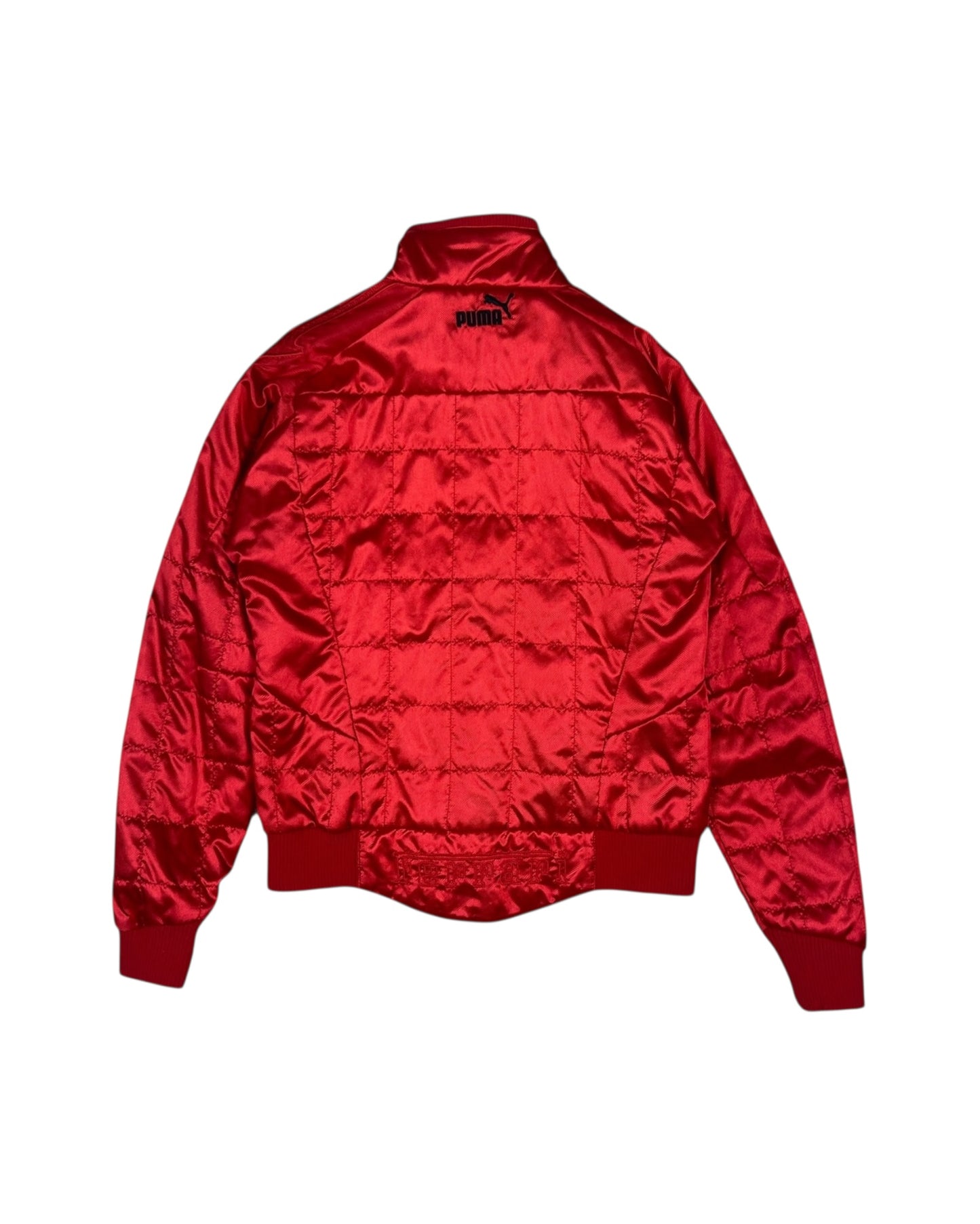 Y2K Puma Ferrari Racing Jacket Sample Red Shiny Size S