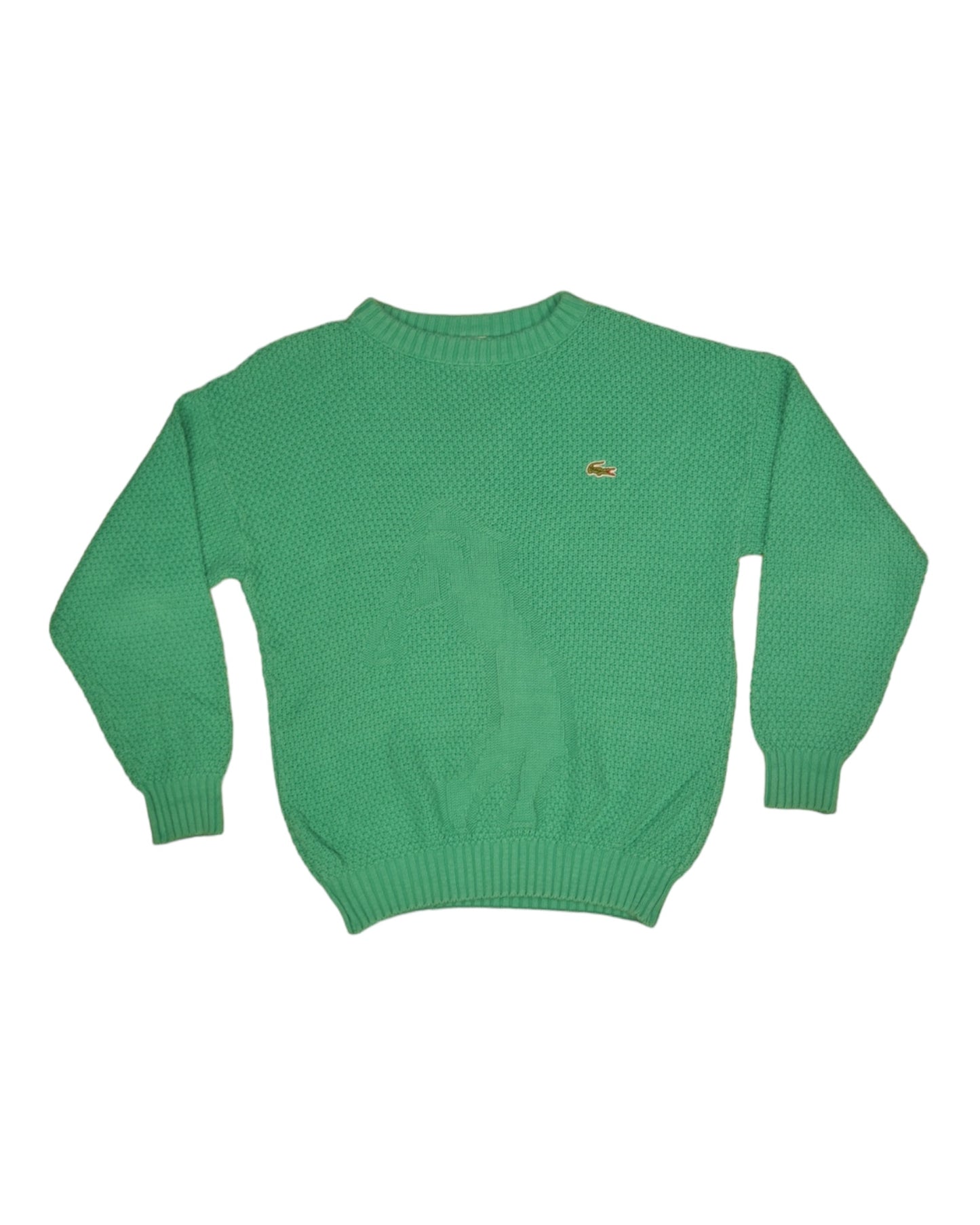 Vintage 80's Lacoste Chemise Made in France Green Golf Player Size S-M Cotton