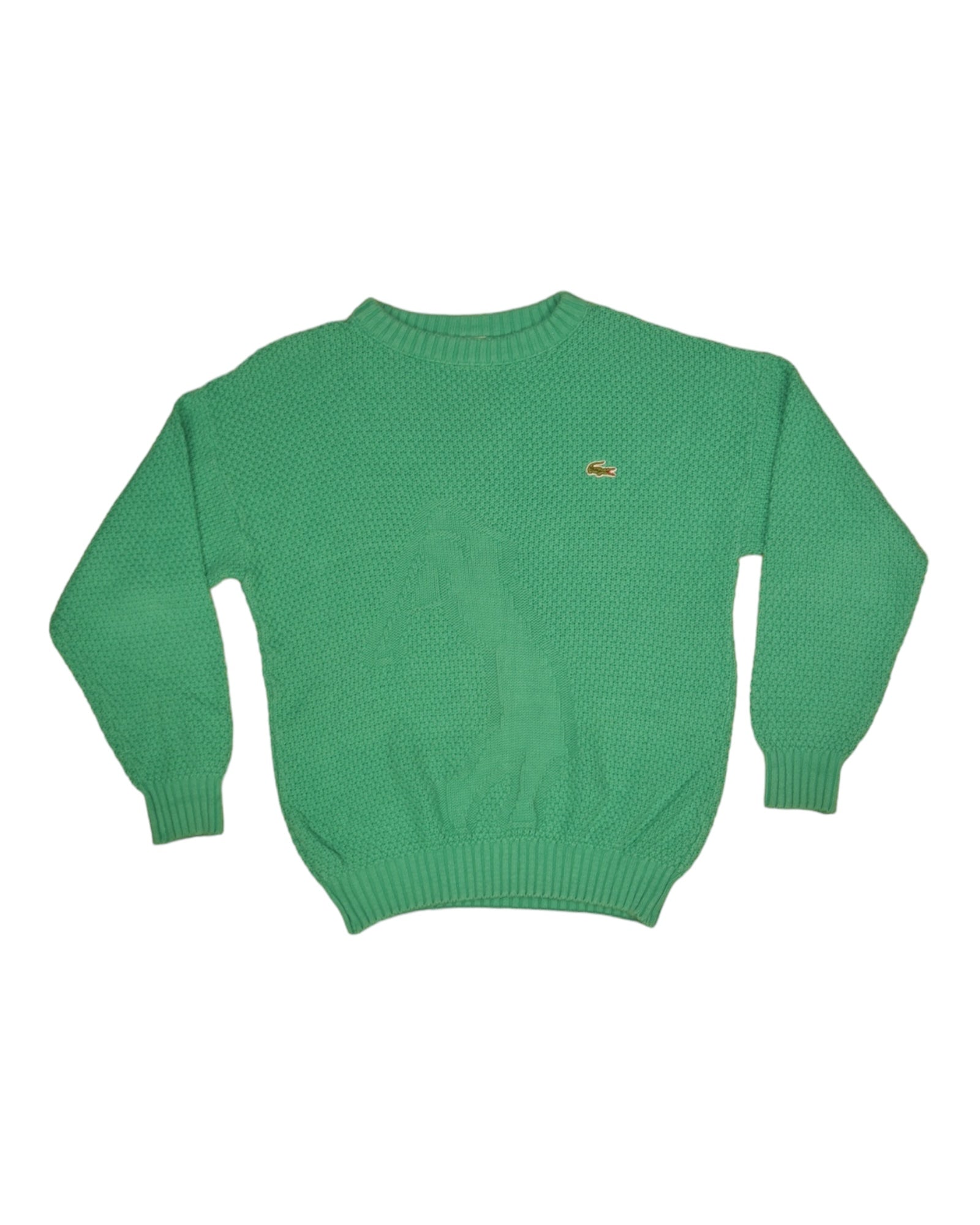 Vintage 80's Lacoste Chemise Made in France Green Golf Player Size S-M Cotton