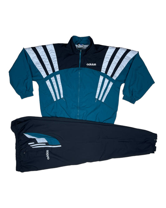 Vintage Adidas Track Suit 1996 Green Black Grey