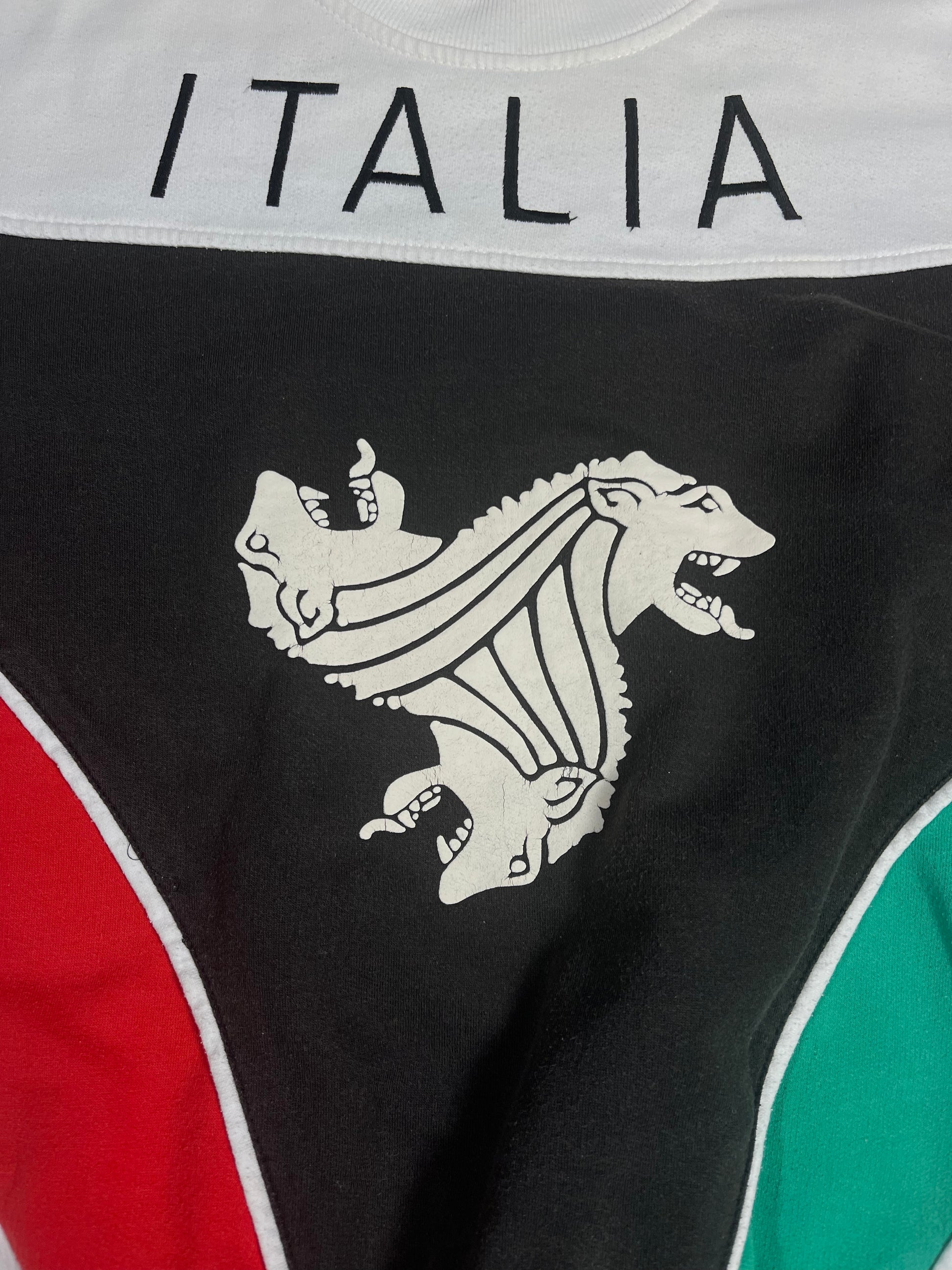 Rare Vintage 90's Adidas Coppa Del Mondo Italia 90 World Cup 1990 Sweatshirt Crewneck White Green Red Black