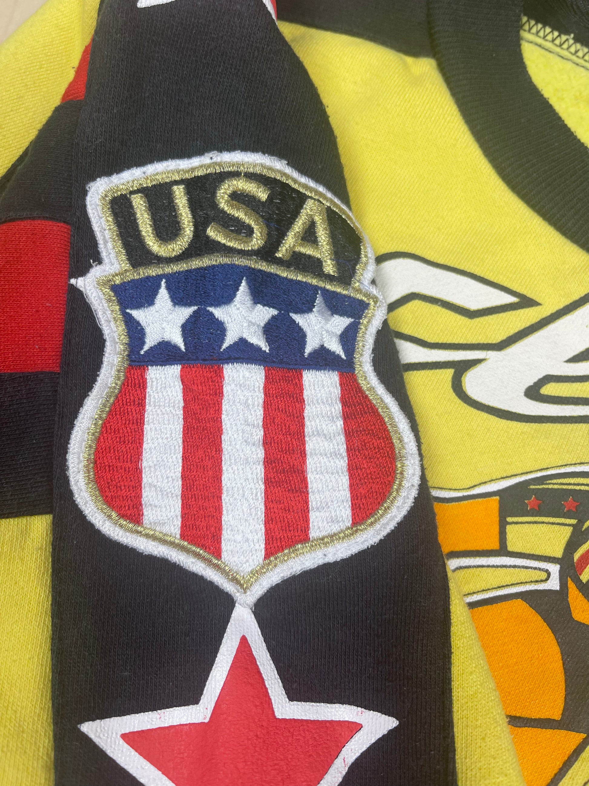 Rare Vintage 80's 90's Adidas Take Off Cyclone Flushin Cycling 948 USA Size S-M Black Yellow White