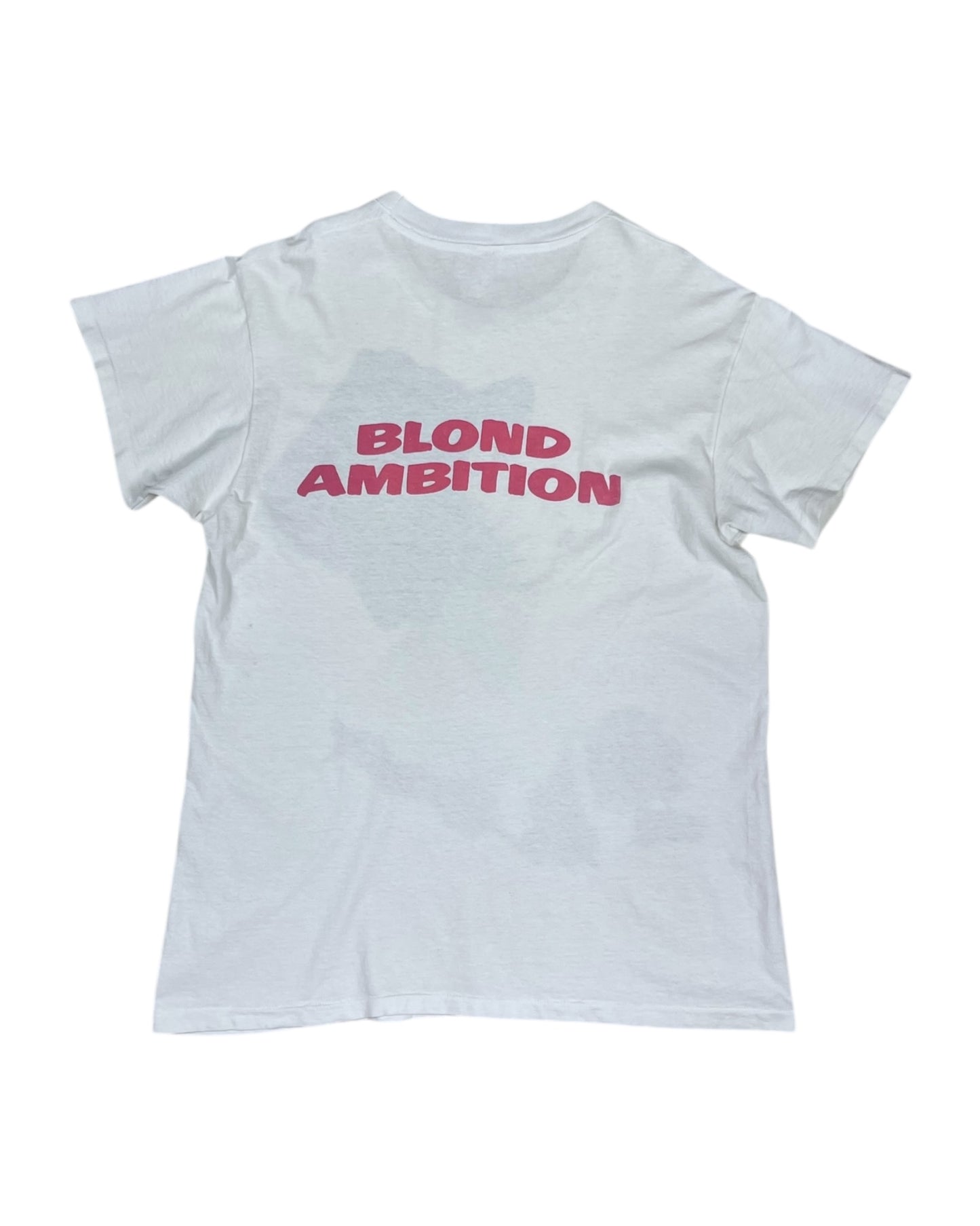 Authentic 1990 Vintage Madonna Blond Ambition World Tour Hanes Boy Toy Inc. T-Shirt White Made in USA Band Tee