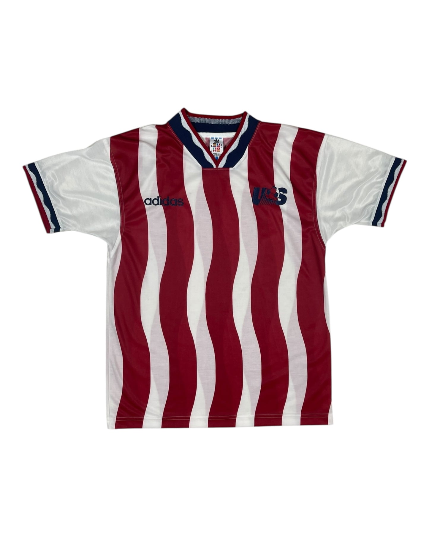 Vintage 90's USA Adidas 1994 Home Football Soccer Jersey Shirt Size S-M Red White USA Wor