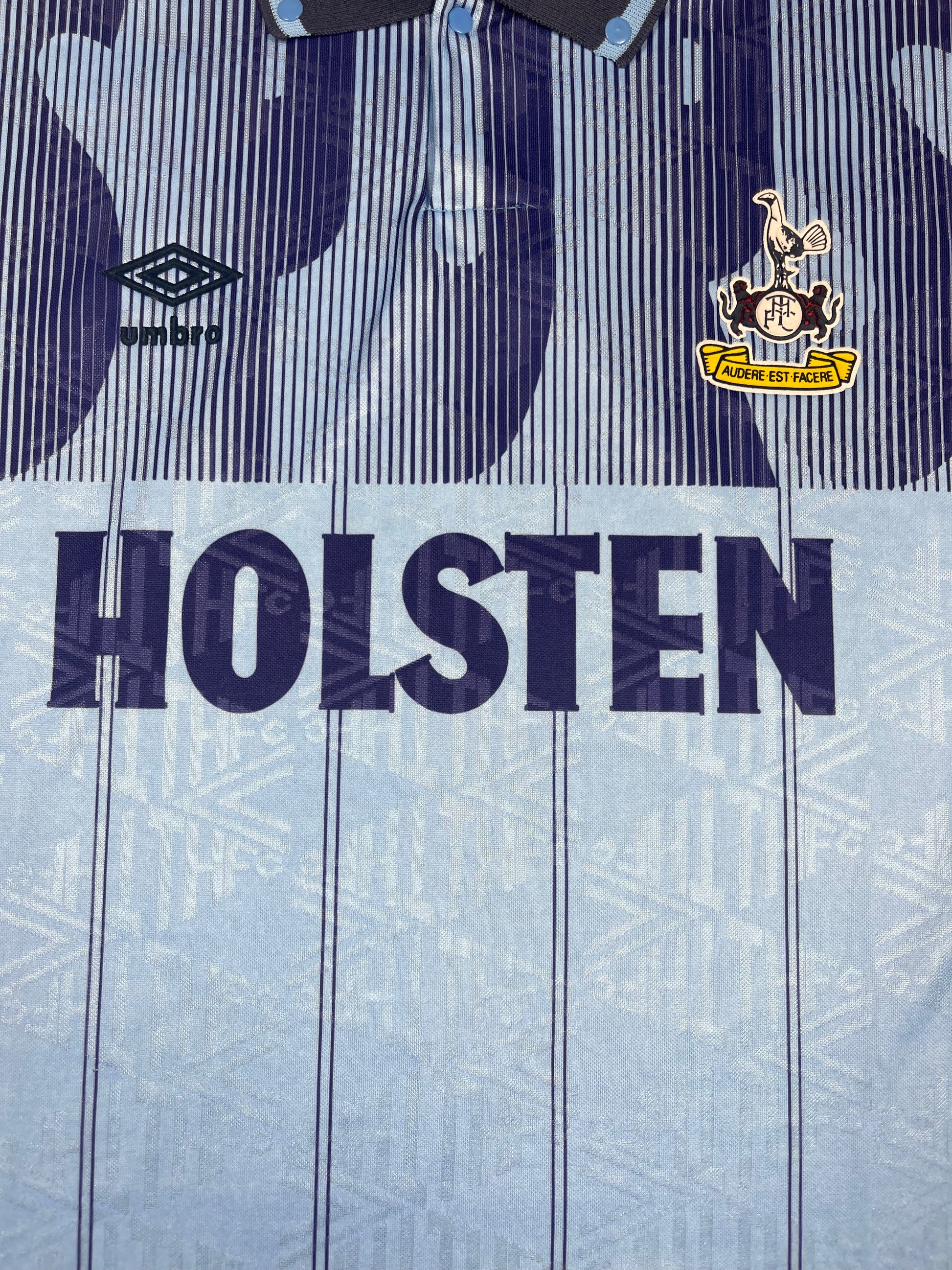 Vintage 90's Tottenham Hotspur Spurs Umbro Away Third Football Shirt 1991-1994 Holsten Made in England