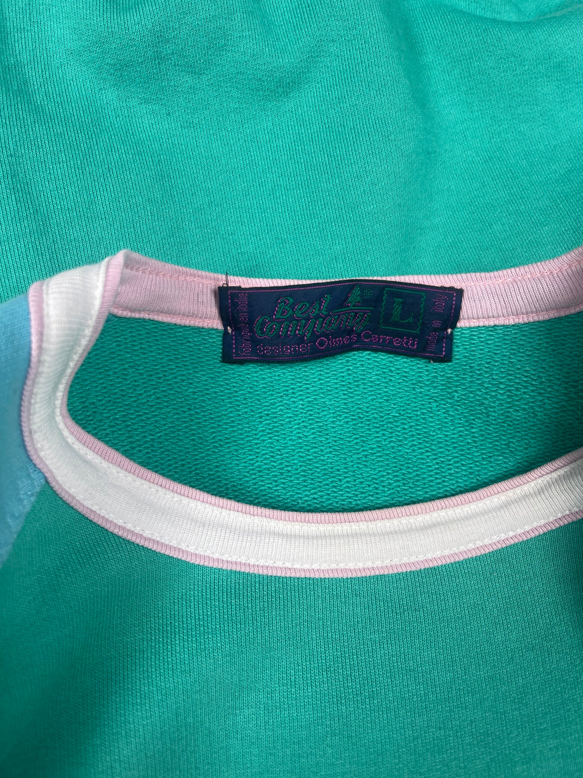 Vintage 80's Best Company Sweatshirt T-Shirt Watterson Knights Made in Italy Size L