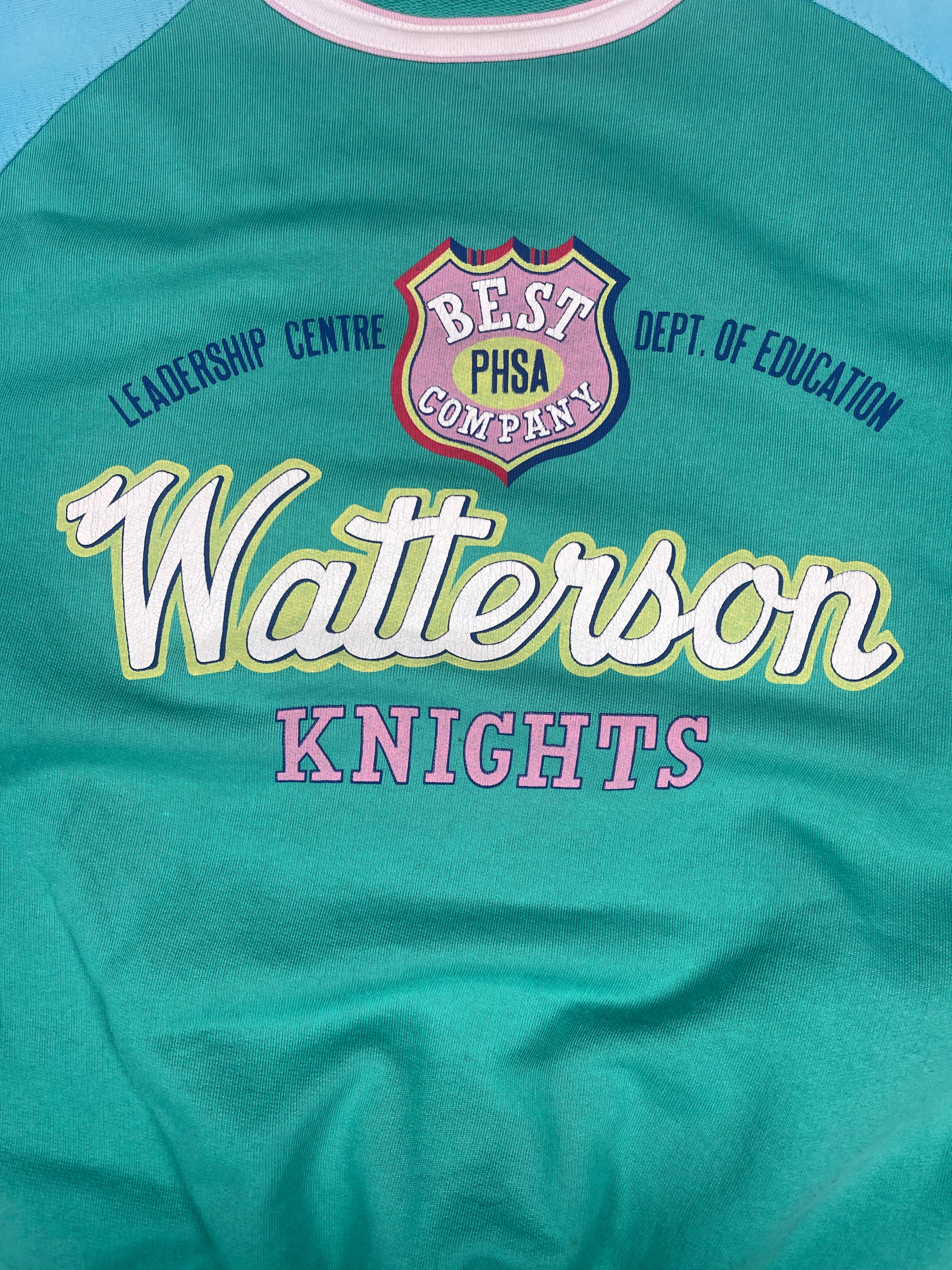 Vintage 80's Best Company Sweatshirt T-Shirt Watterson Knights Made in Italy Size L