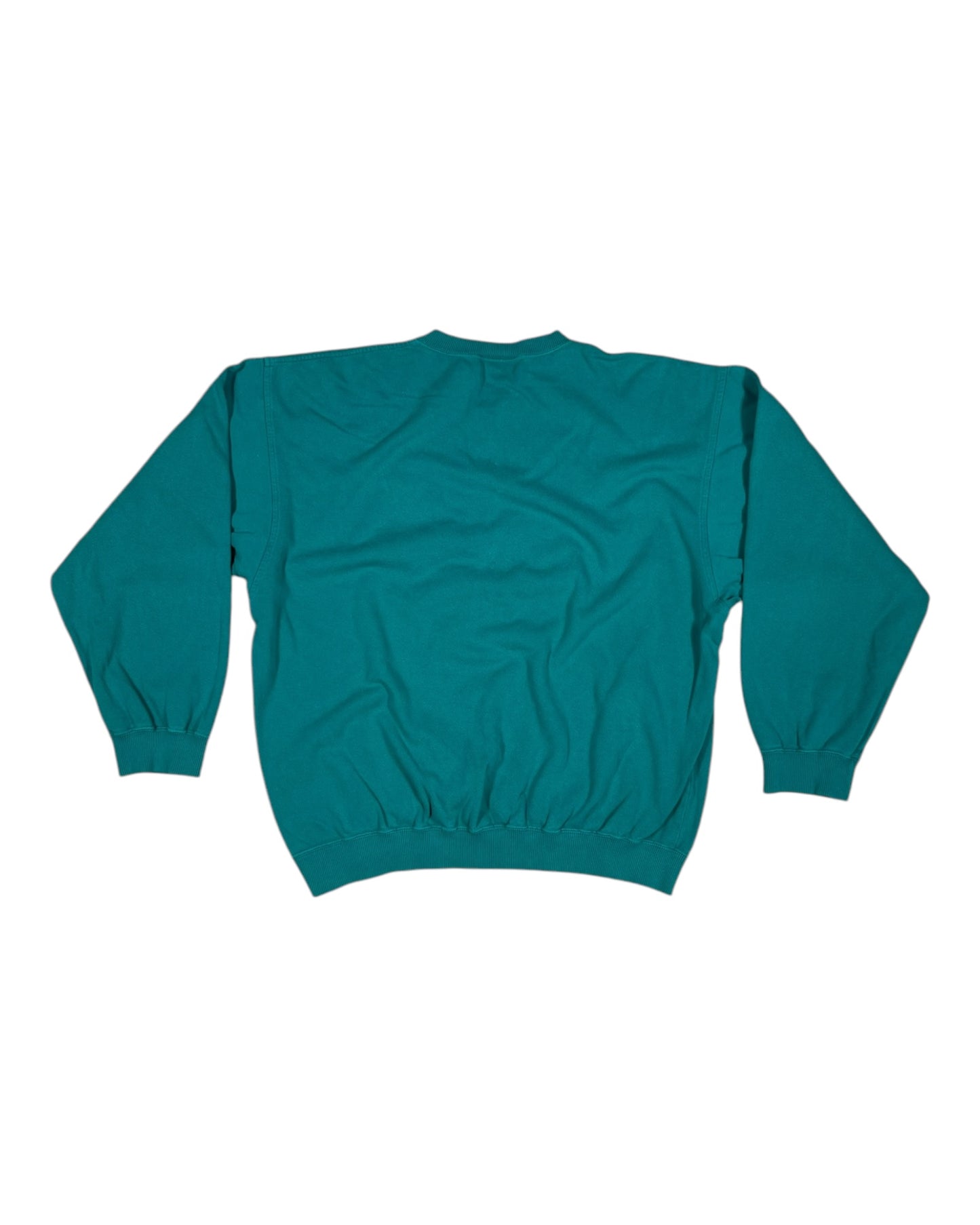 Vintage 80's Lacoste Chemise Sweatshirt Crew Neck Green Size M - L Embroidered Crest 100% Cotton