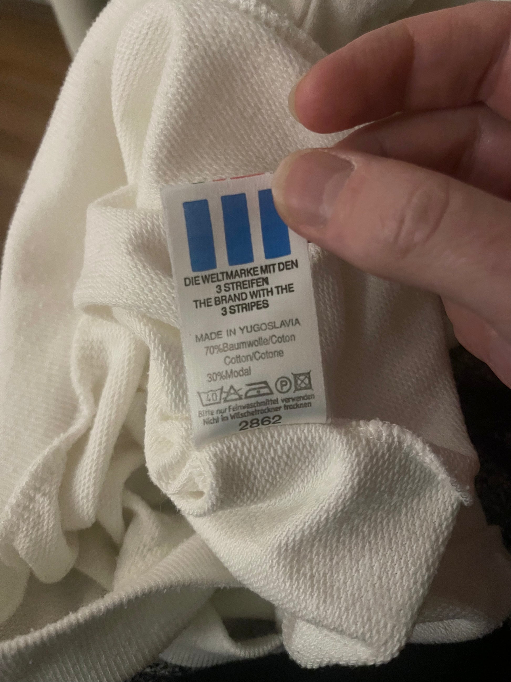 Vintage 80's Stefan Edberg Adidas Tennis Vest Made in Yugoslavia White Size M