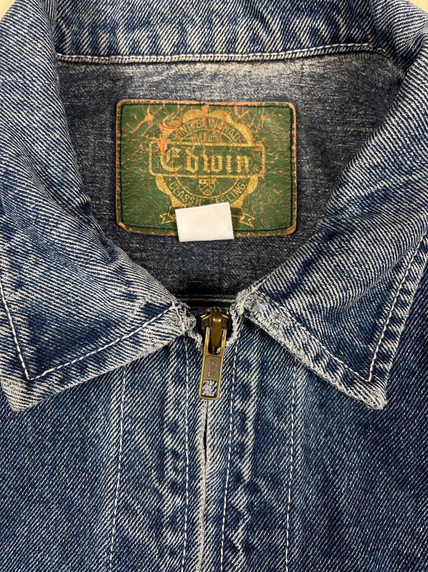 Vintage 90's Edwin ClubMan Work Denim Jacket Made in Japan Size L Blue