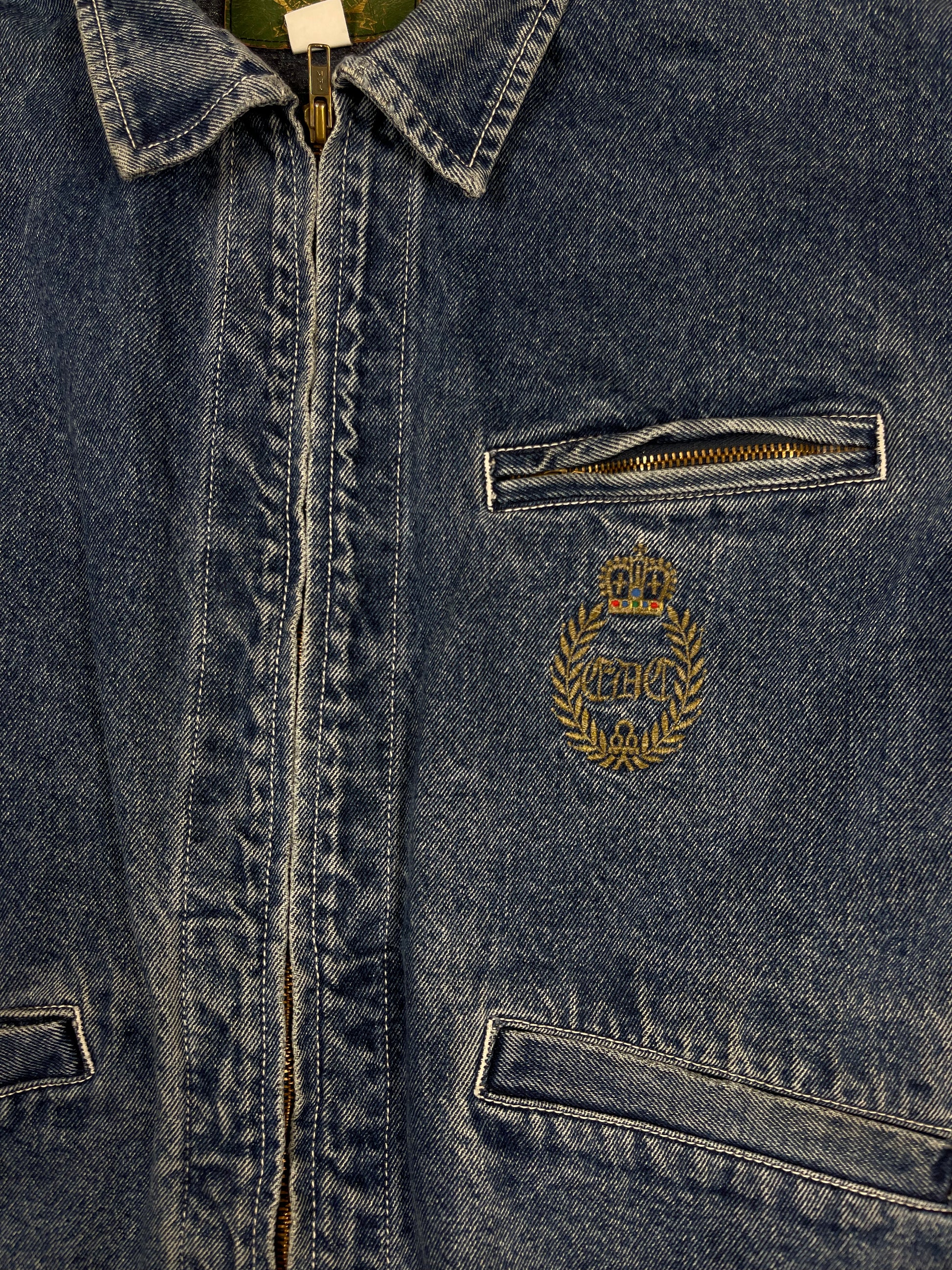 Vintage 90's Edwin ClubMan Work Denim Jacket Made in Japan Size L Blue