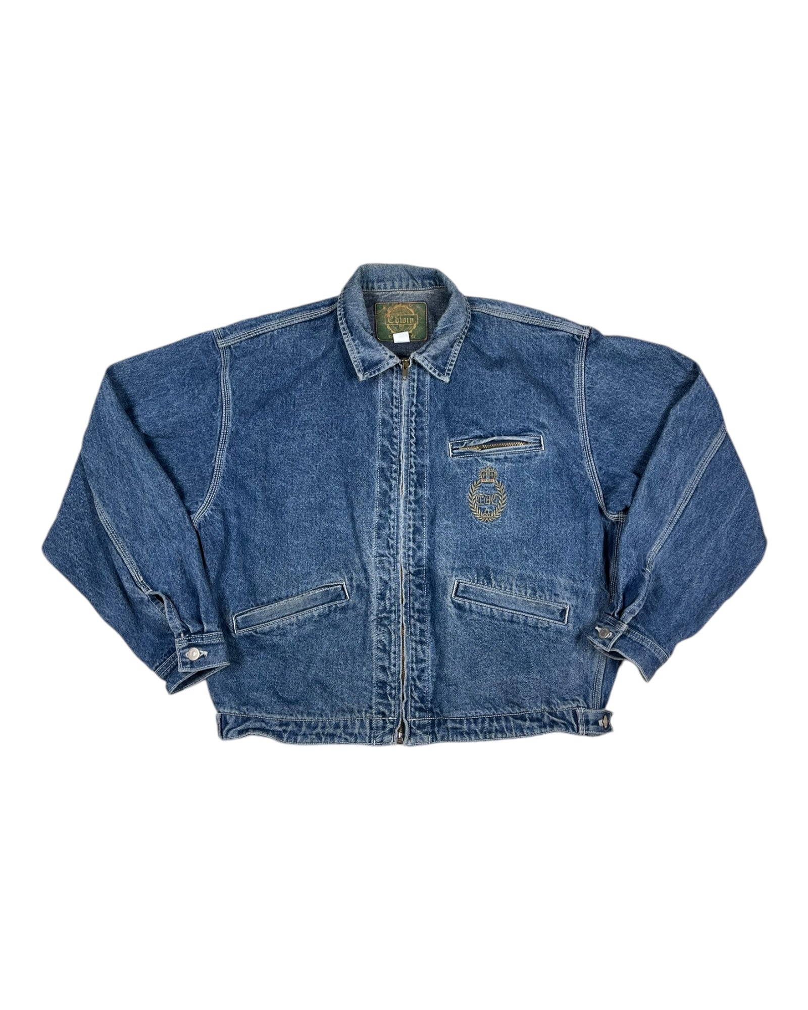 Vintage 90's Edwin ClubMan Work Denim Jacket Made in Japan Size L Blue