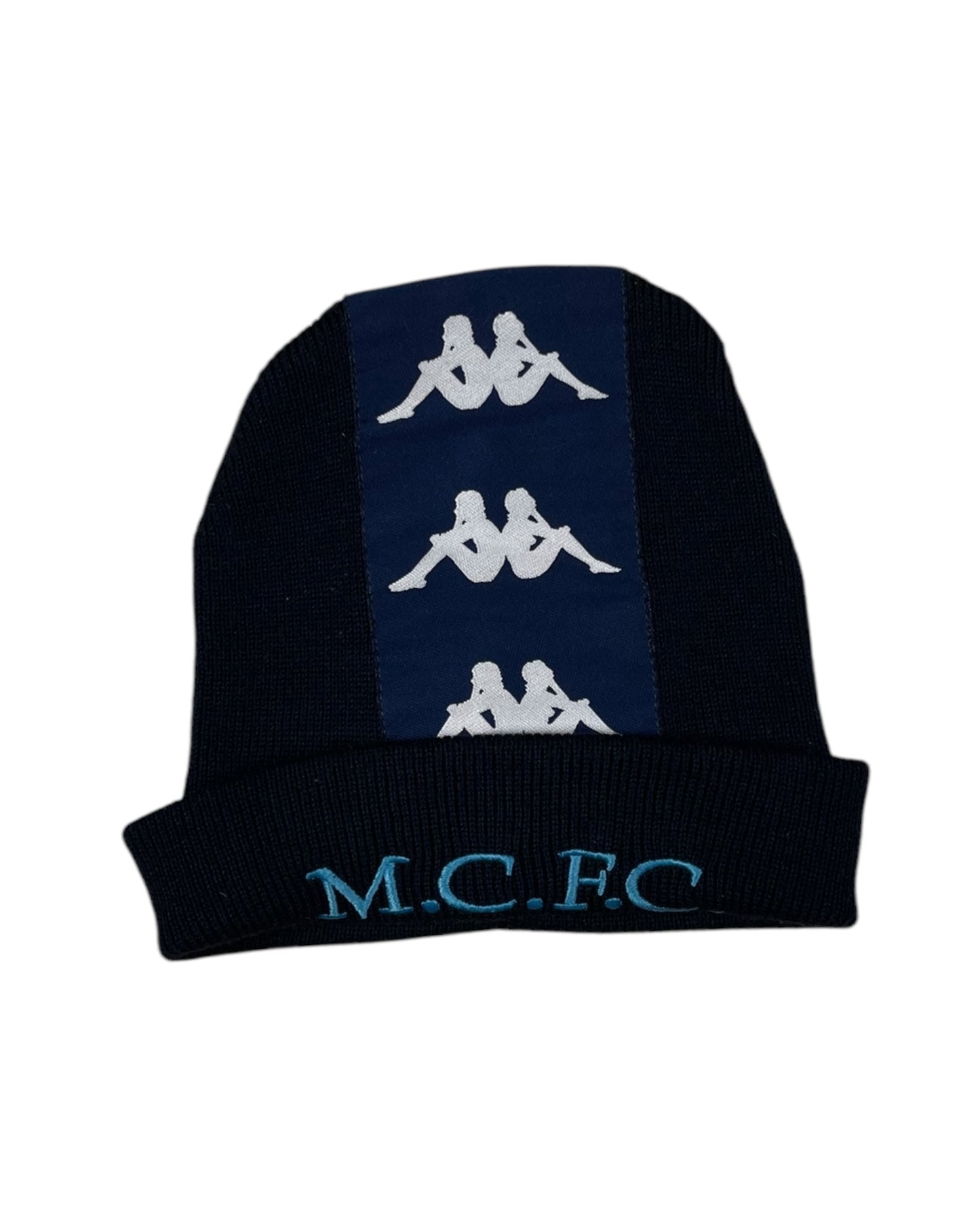 Vintage 90's Kappa Manchester City Cap Beanie Blue MCFC