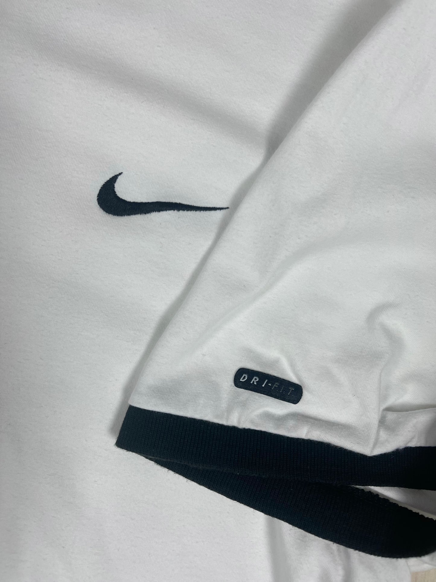 š¾ Vintage 90's Nike Dri Fit Andre Agassi Zipper Tennis Shirt White Size L