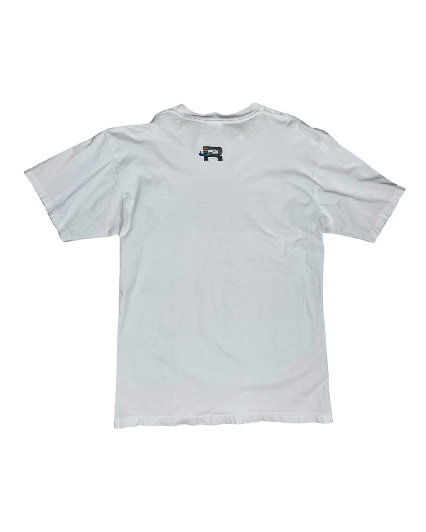 Vintage 90's Ronaldo Luis Nazario De Lima Il Fenomeno R9 Nike Striker T-Shirt White Cotton 100%