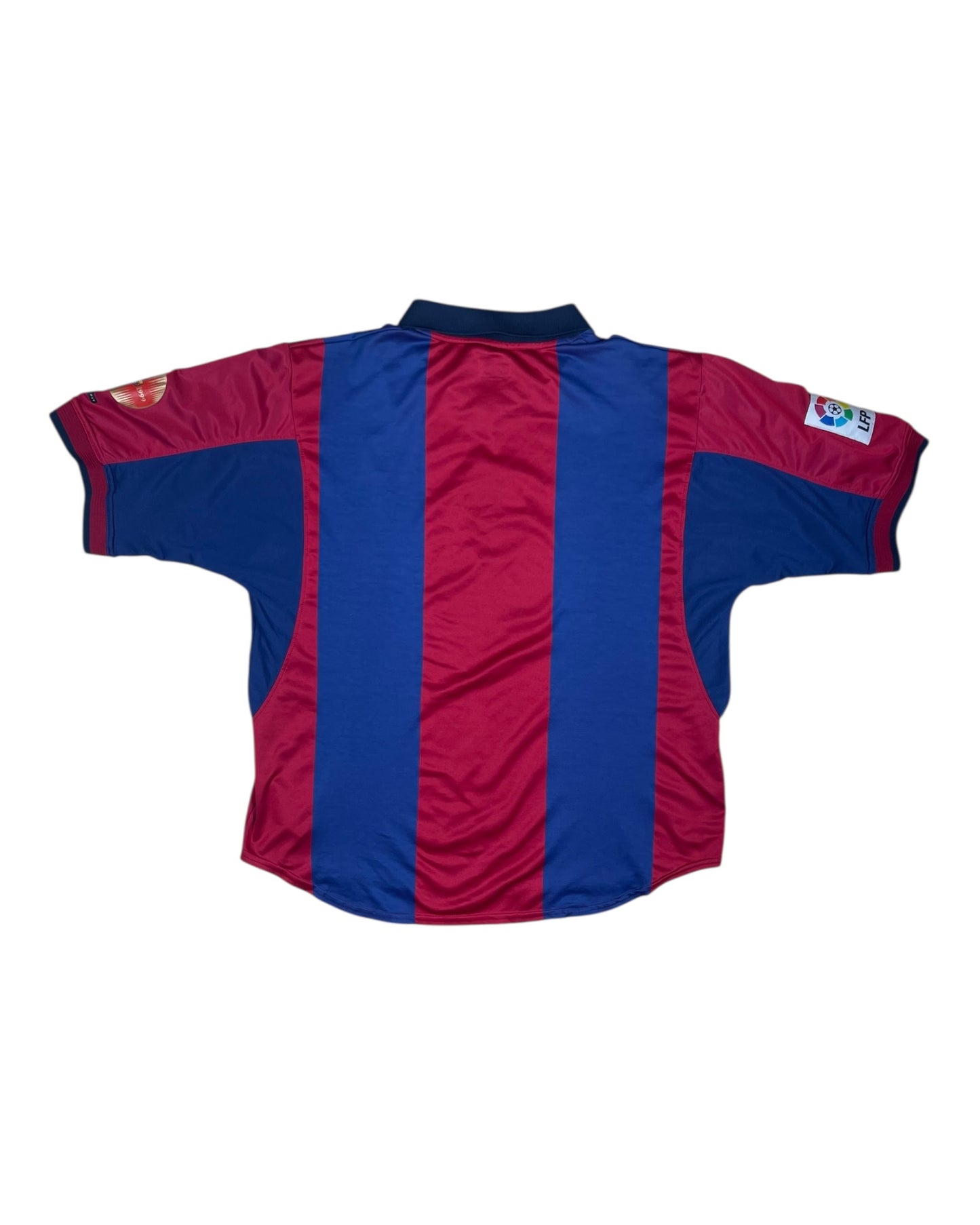 Vintage Barcelona Nike 1999 - 2001 Home Football Shirt Cactus Jack Travis Scott Skeletal Graphic DRI FIT 1899 Centenary Red Blue Made in UK Size XL