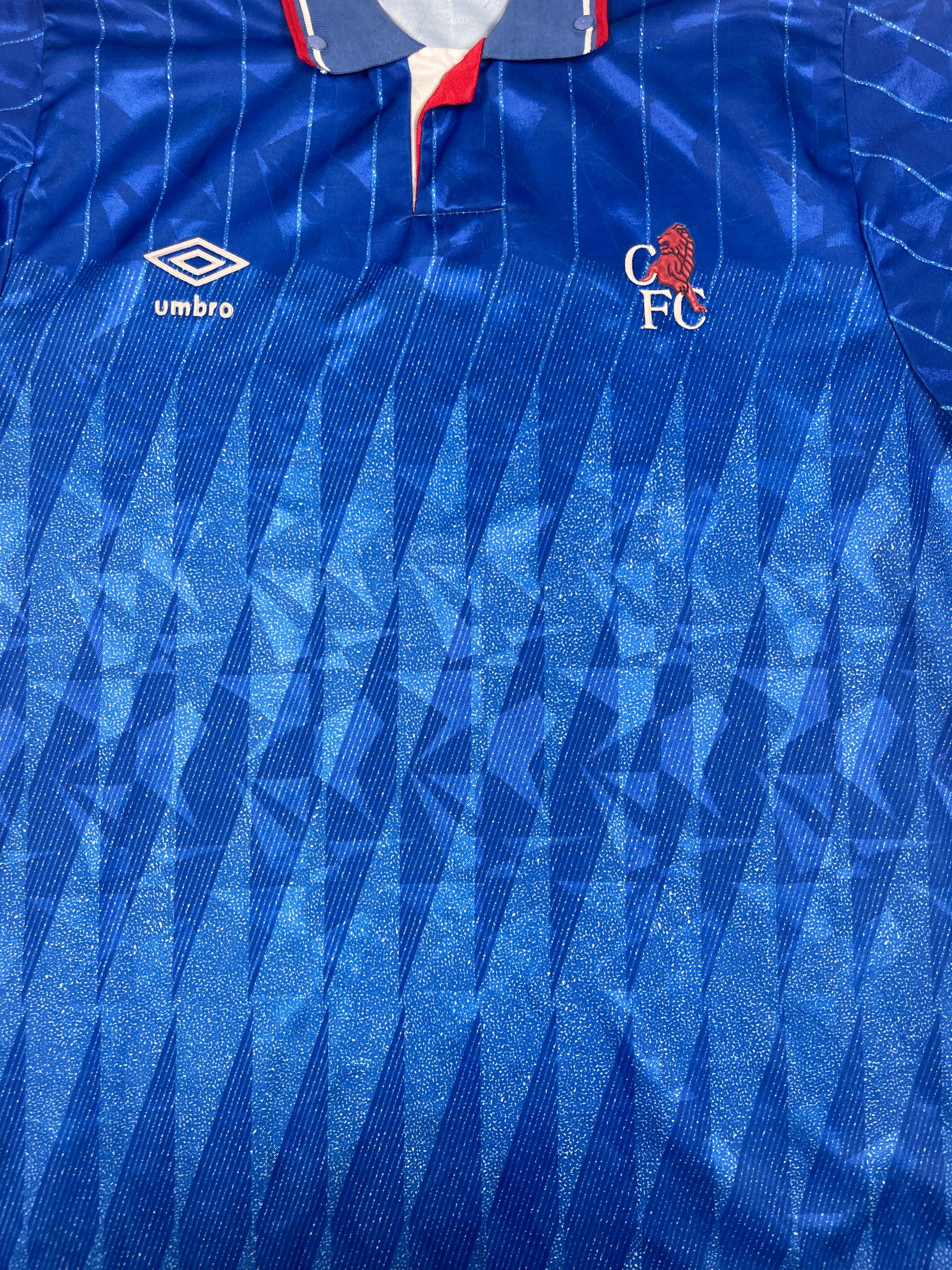 Vintage Chelsea Umbro 1989 - 1991 Home Football Shirt Blue Size M