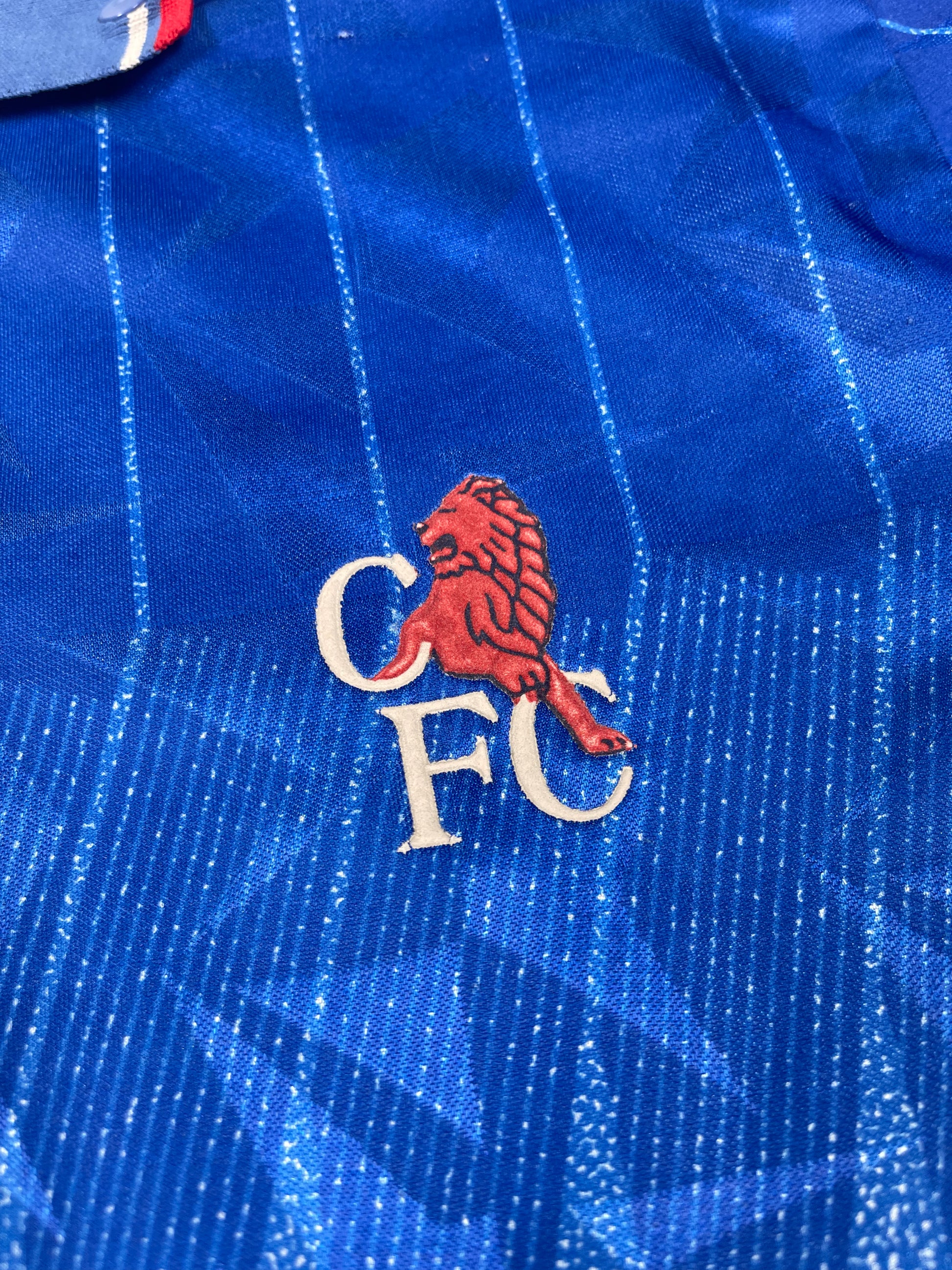 Vintage Chelsea Umbro 1989 - 1991 Home Football Shirt Blue Size M